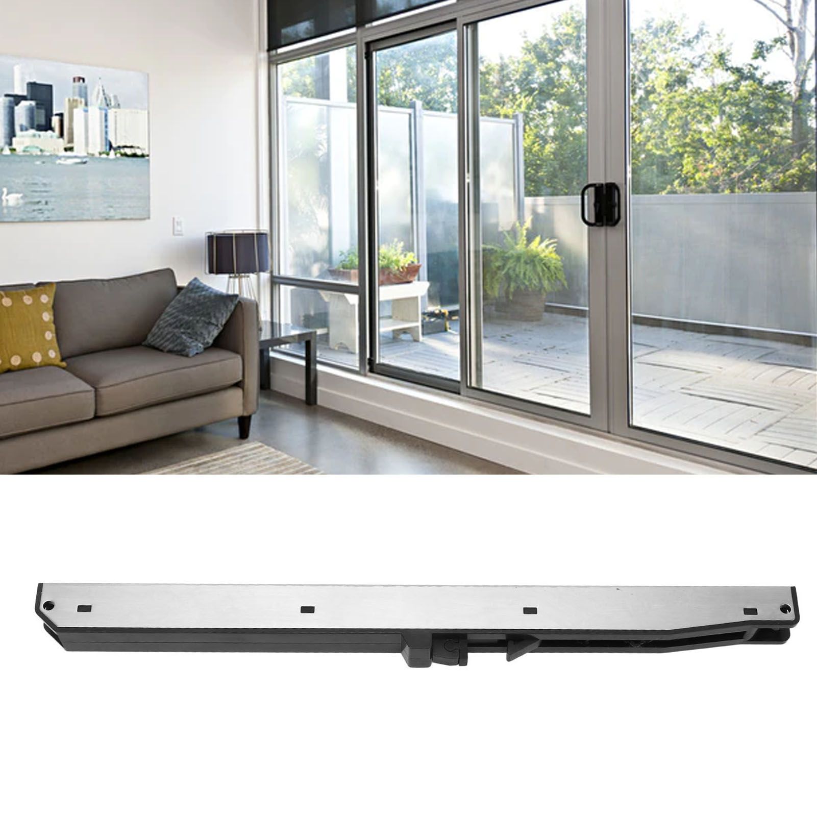Barn Door Soft Close Mechanism Stainless Steel POM Spring Buffer Damper Punch view 11
