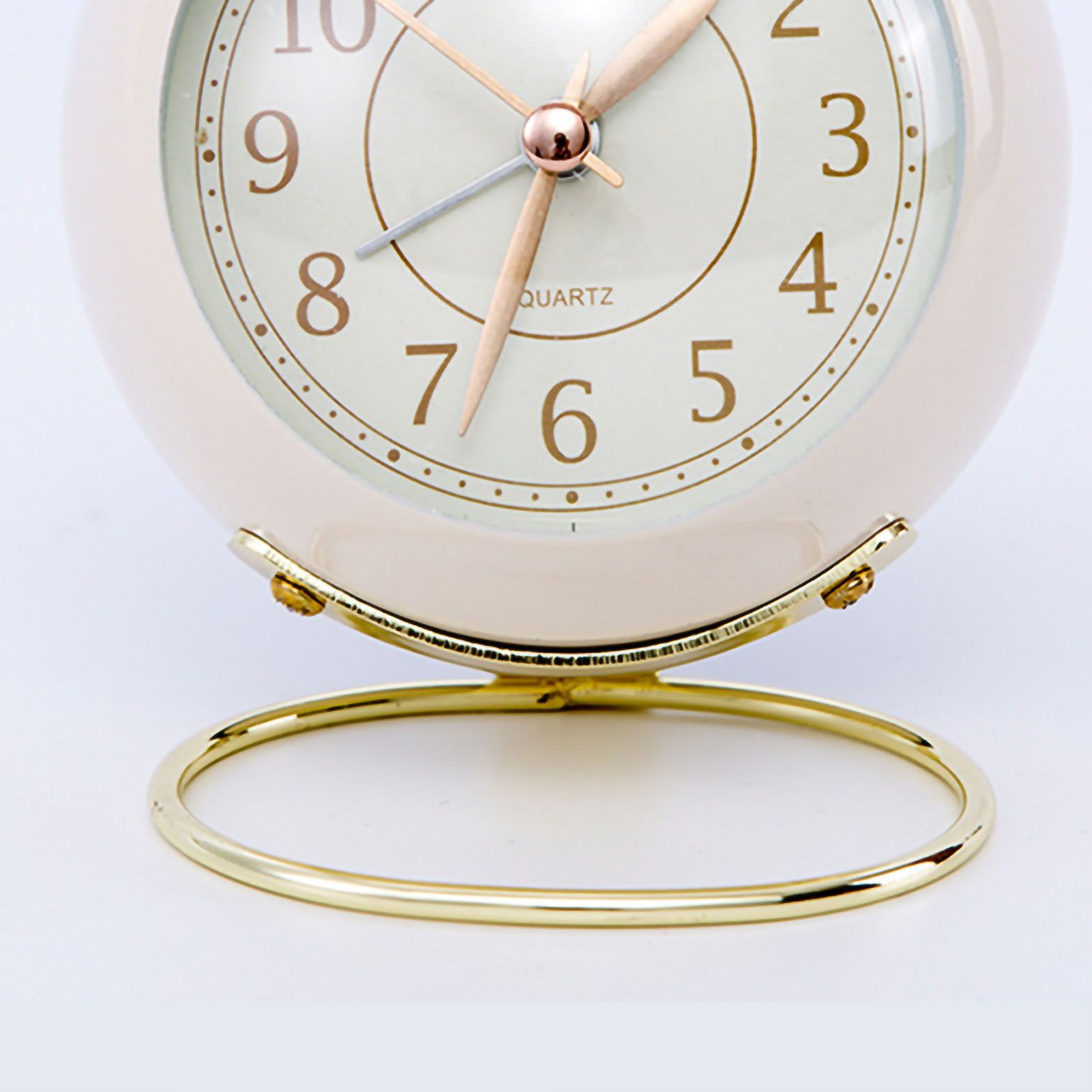 European Style Metal Clock Ingenious Mute Round Children Electronic Quartz view 5
