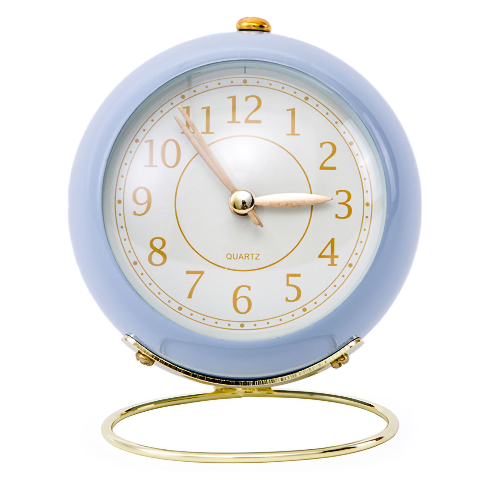 European Style Metal Clock Ingenious Mute Round Children Electronic Quartz — image 1