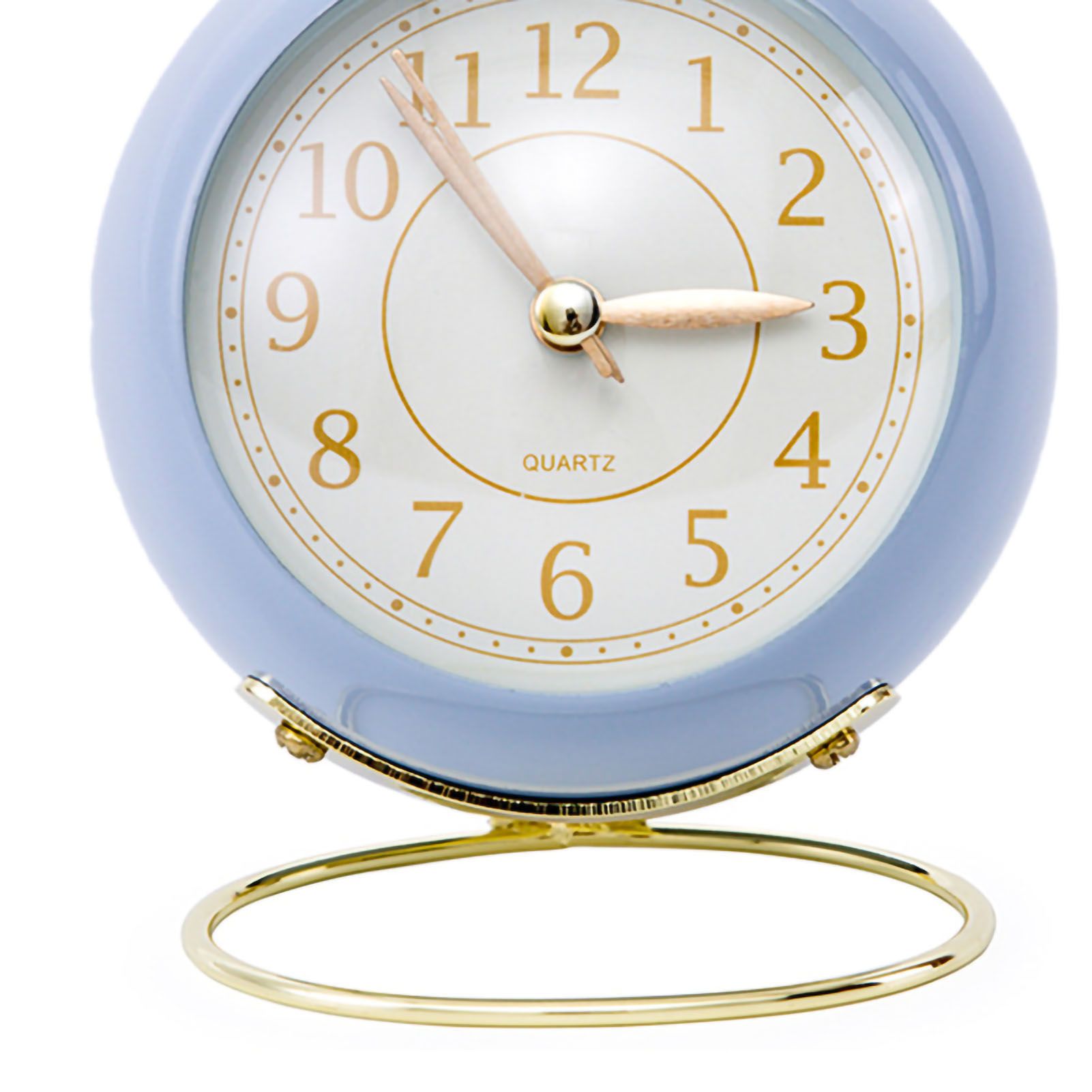European Style Metal Clock Ingenious Mute Round Children Electronic Quartz view 2