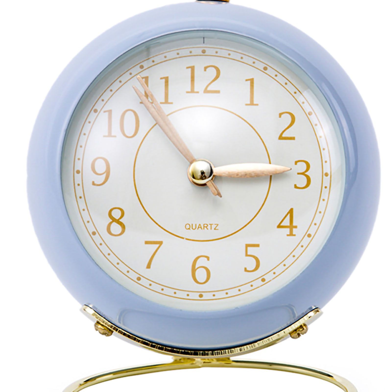 European Style Metal Clock Ingenious Mute Round Children Electronic Quartz view 3