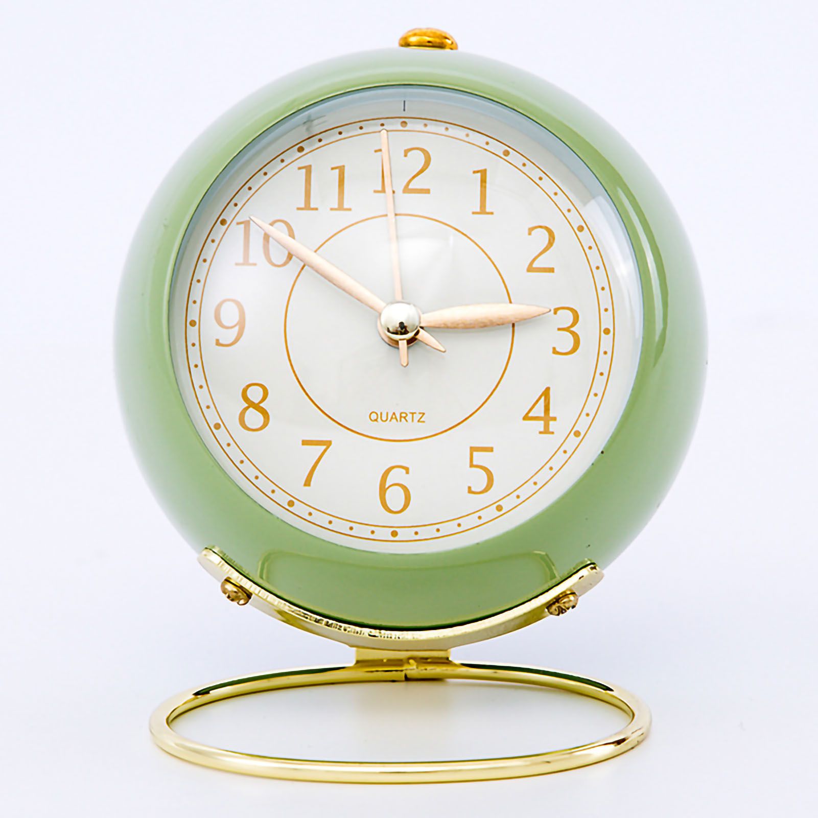 European Style Metal Clock Ingenious Mute Round Children Electronic Quartz — image 1