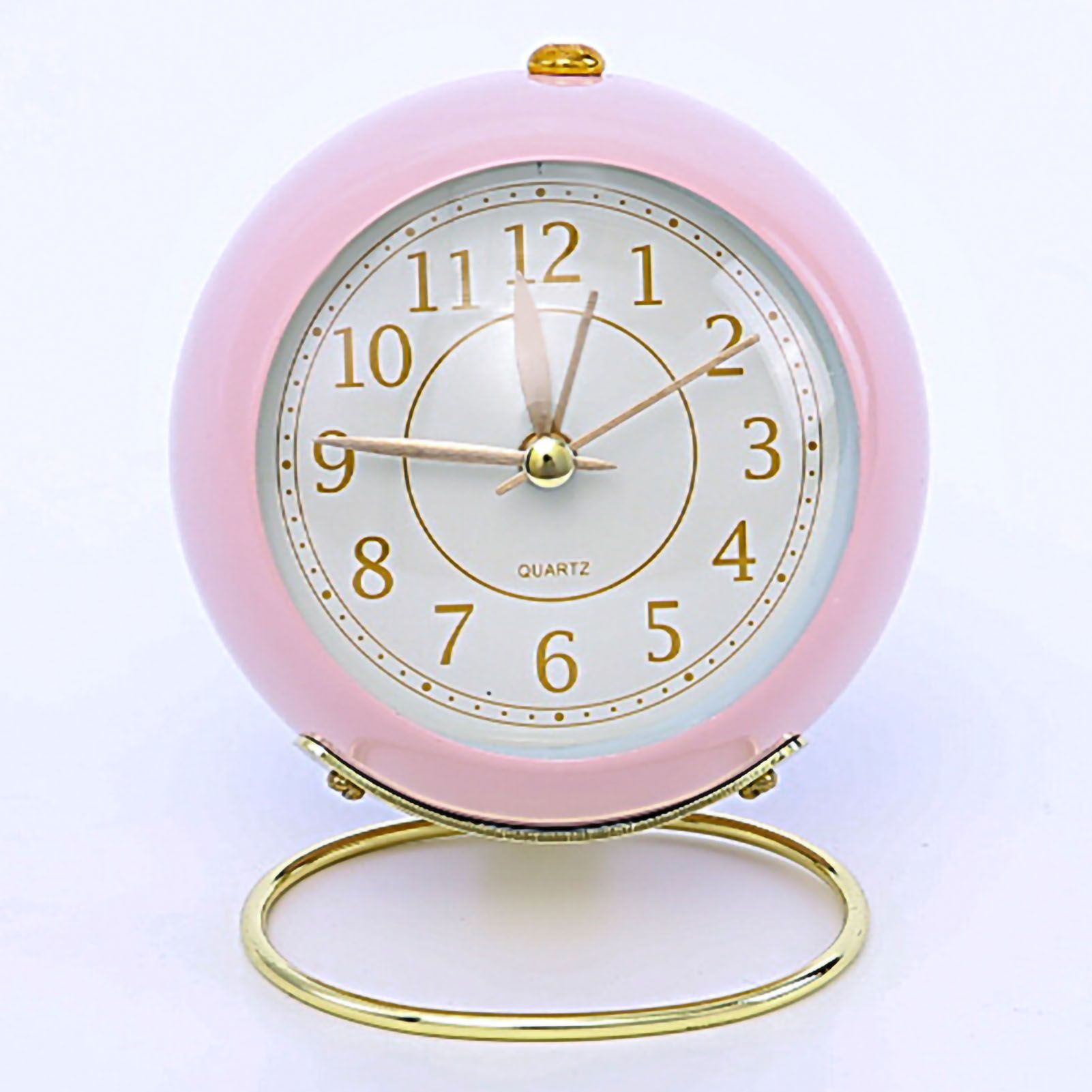 European Style Metal Clock Ingenious Mute Round Children Electronic Quartz — image 1