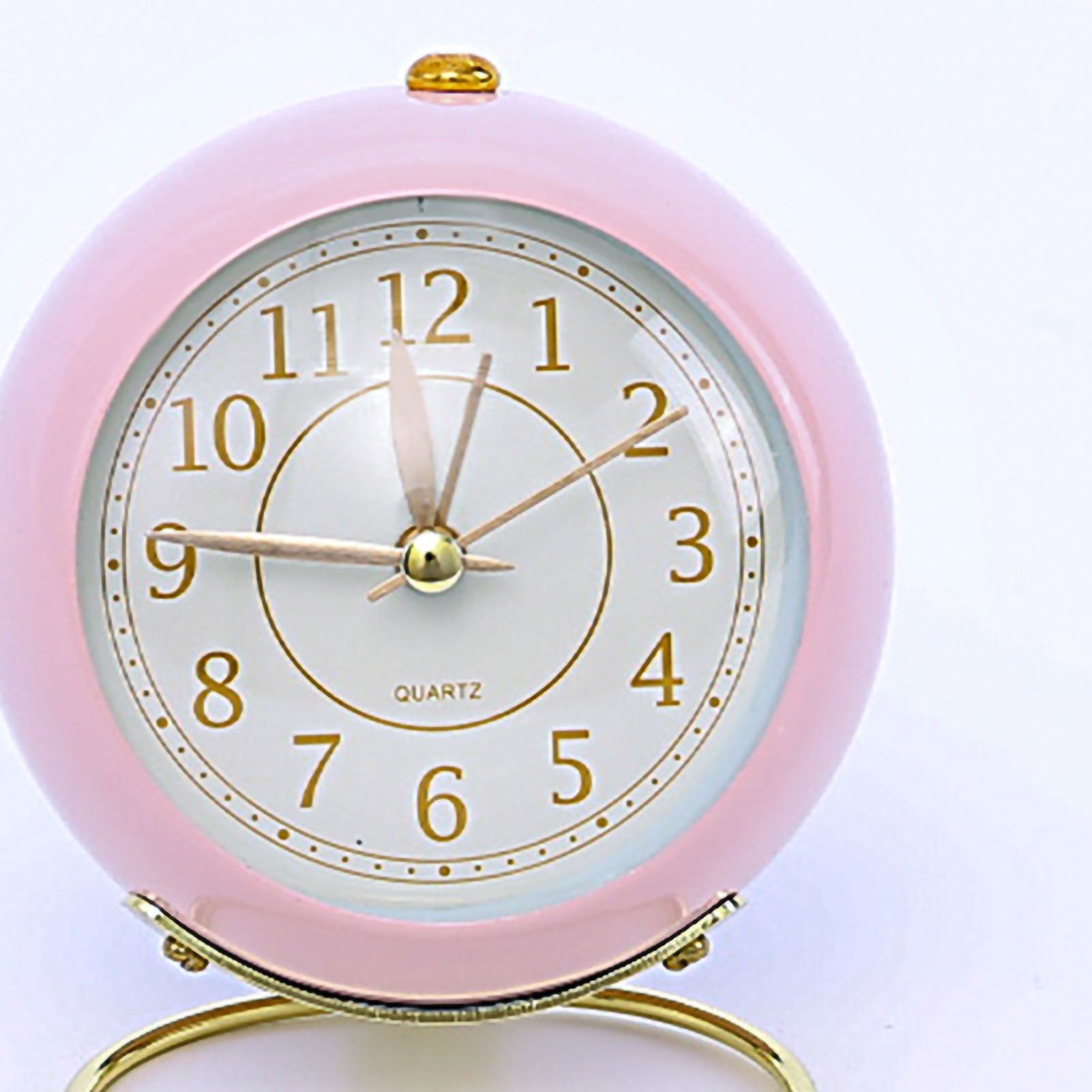 European Style Metal Clock Ingenious Mute Round Children Electronic Quartz view 3