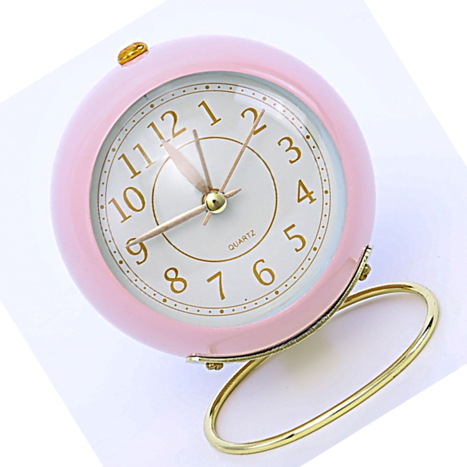 European Style Metal Clock Ingenious Mute Round Children Electronic Quartz view 4