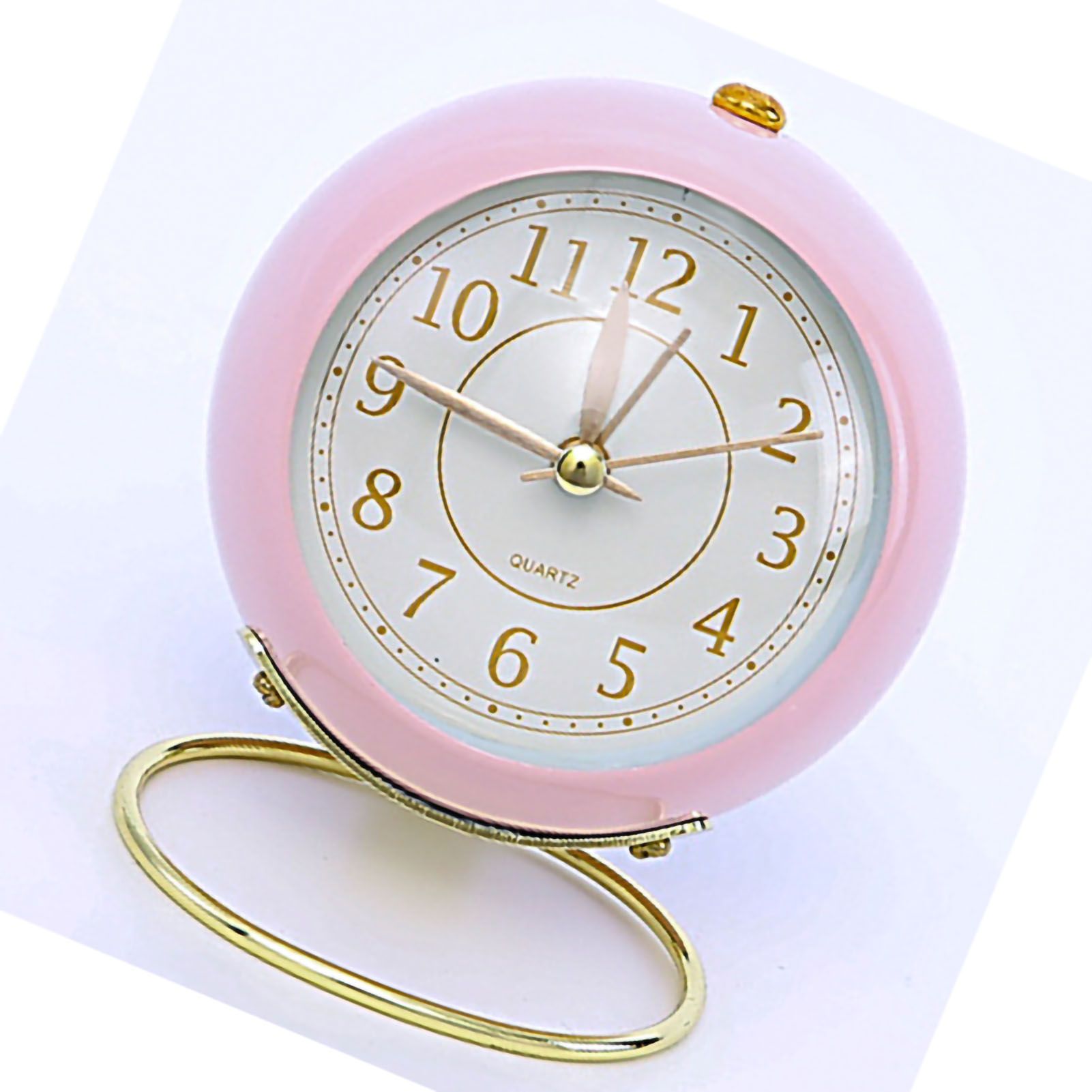 European Style Metal Clock Ingenious Mute Round Children Electronic Quartz view 5