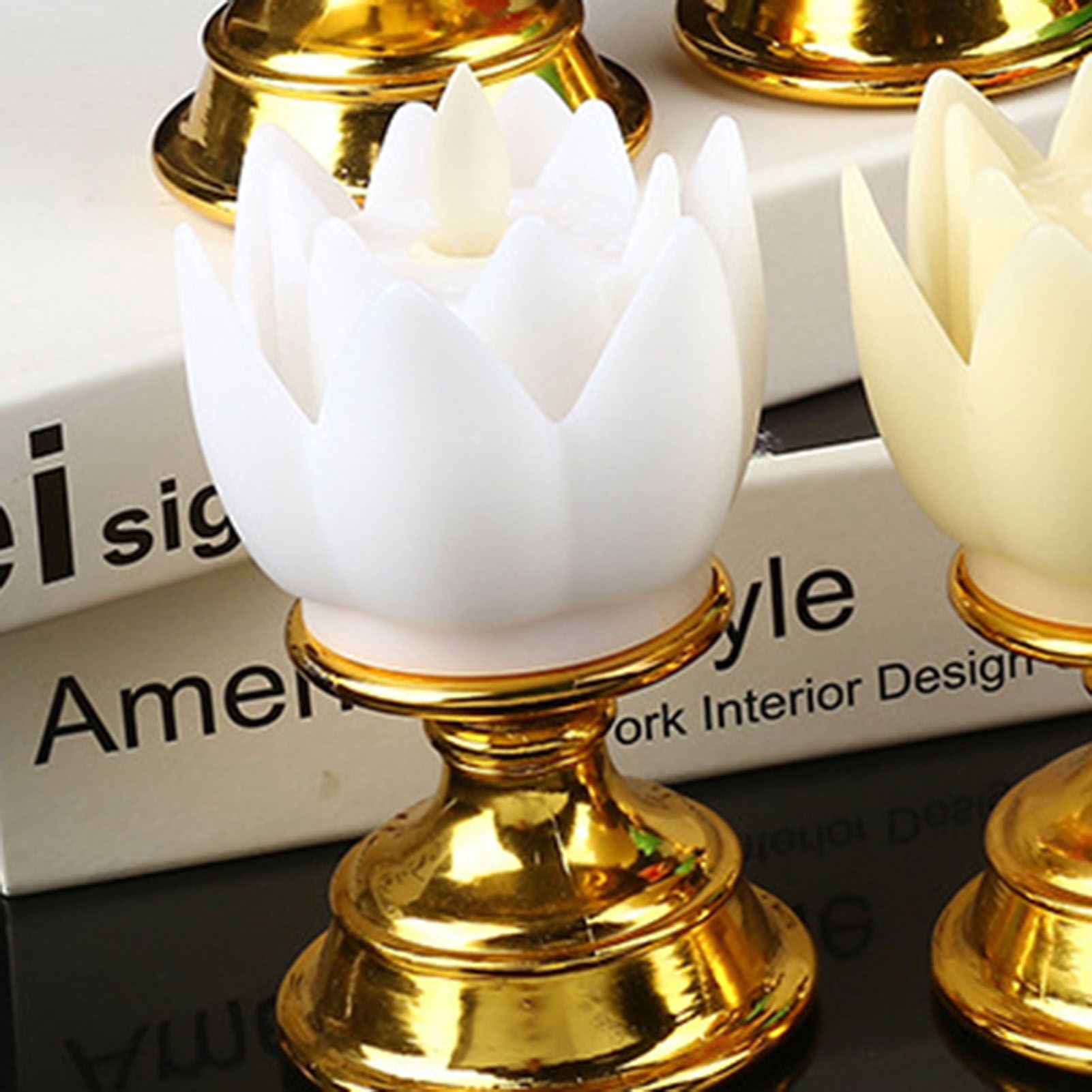LED Lotus Lamp Colorful LED Soft Natural Light Lifelike Safe Odorless Durable view 2
