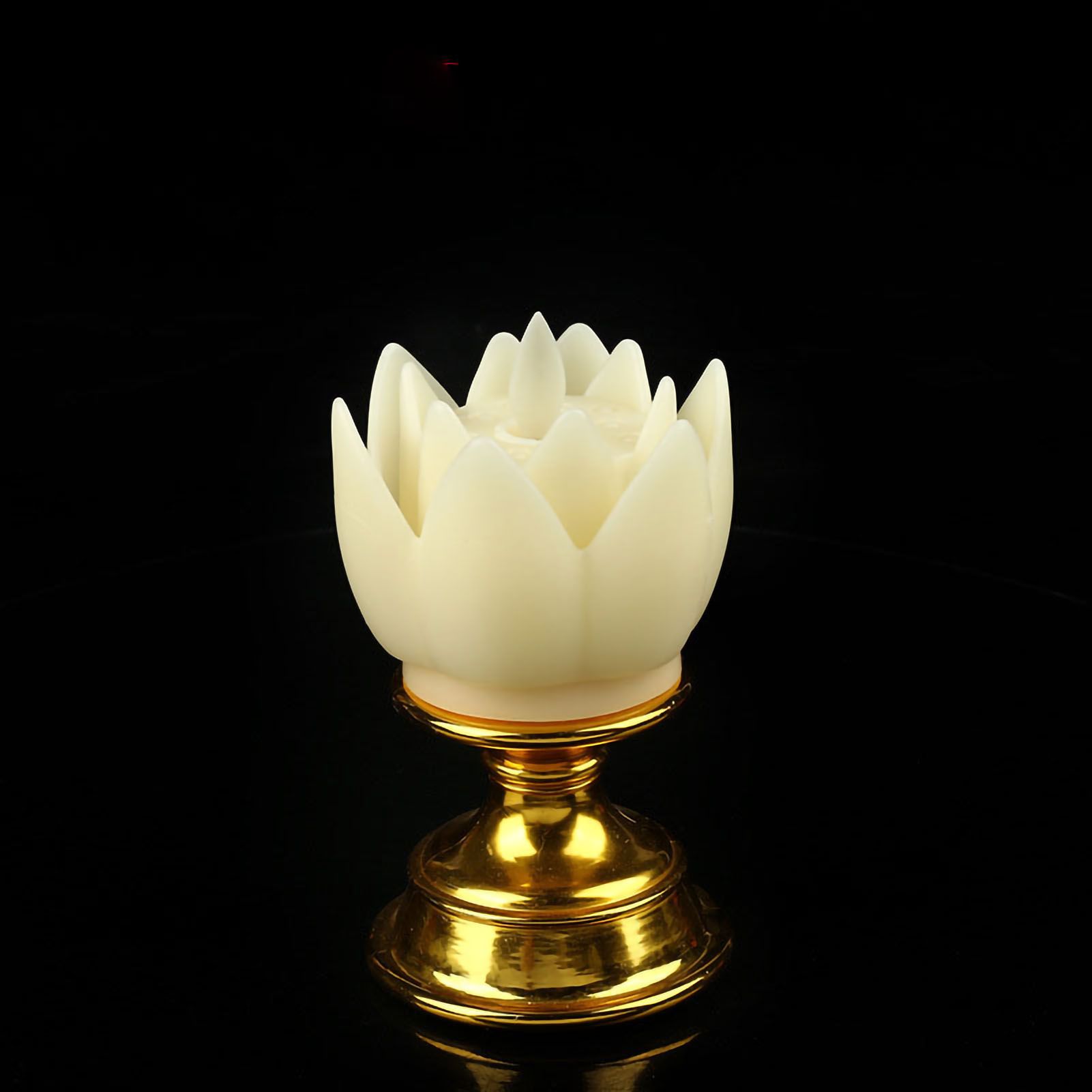 LED Lotus Lamp Colorful LED Soft Natural Light Lifelike Safe Odorless Durable — image 1