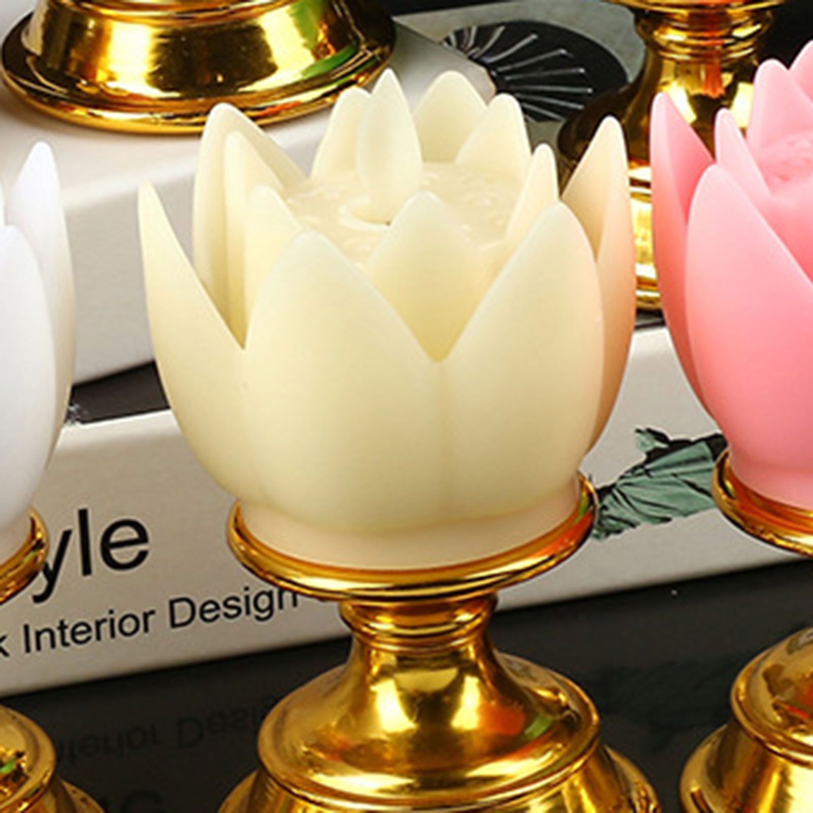 LED Lotus Lamp Colorful LED Soft Natural Light Lifelike Safe Odorless Durable view 2