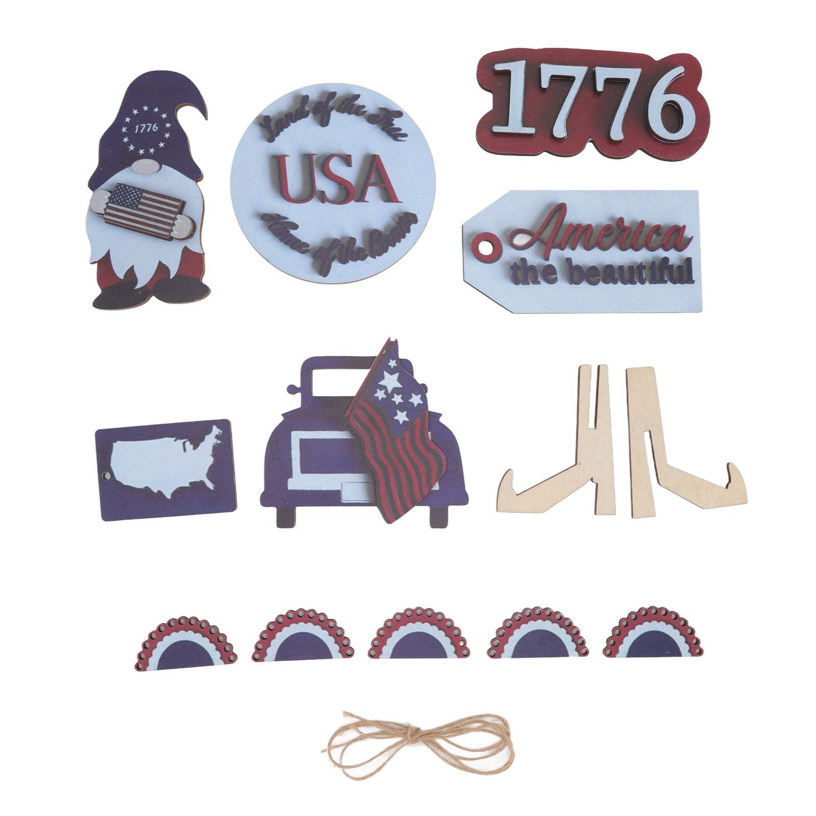 Independence Day Wooden Decoration Beautifully Designed Vibrant Colour Sturdy — image 1