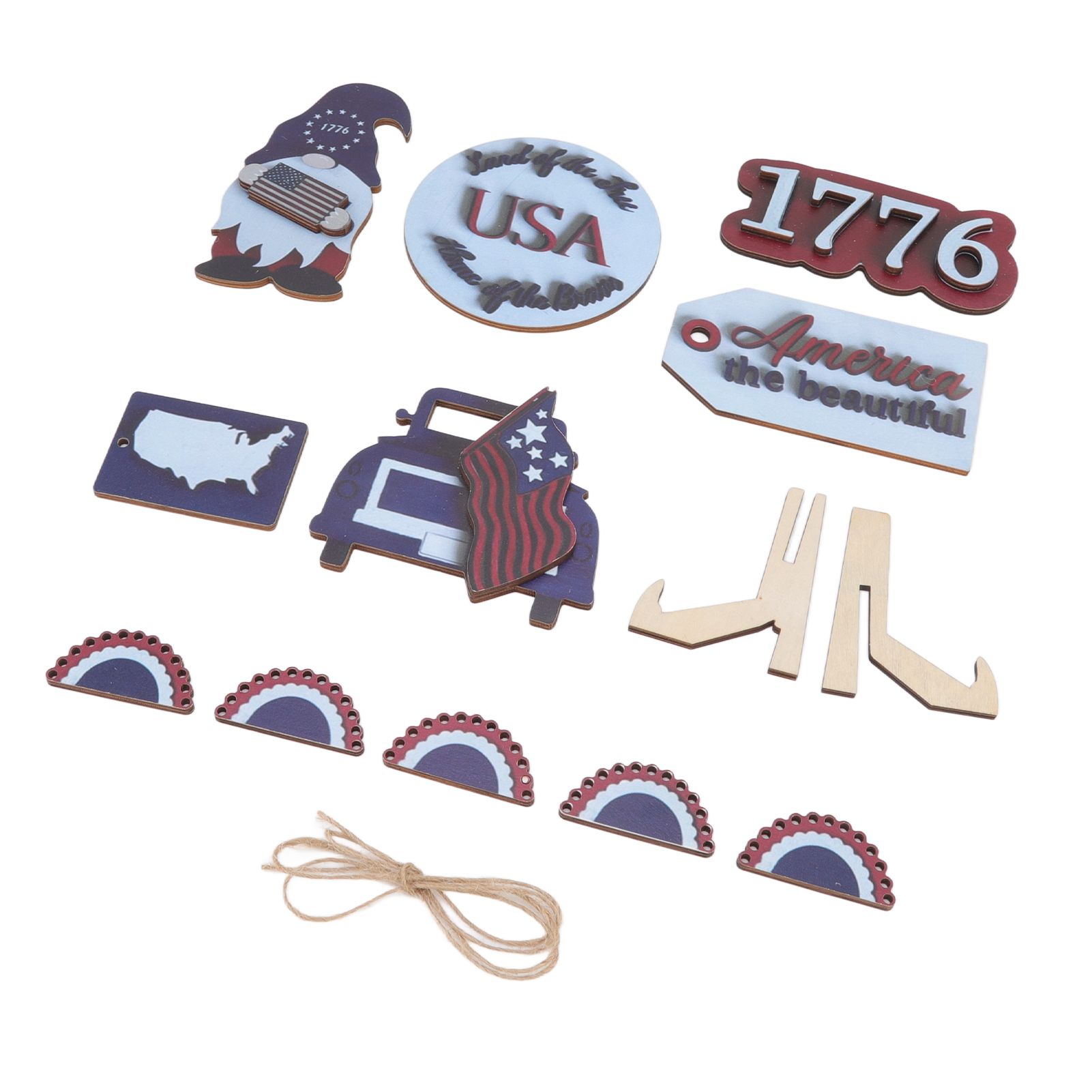 Independence Day Wooden Decoration Beautifully Designed Vibrant Colour Sturdy view 2