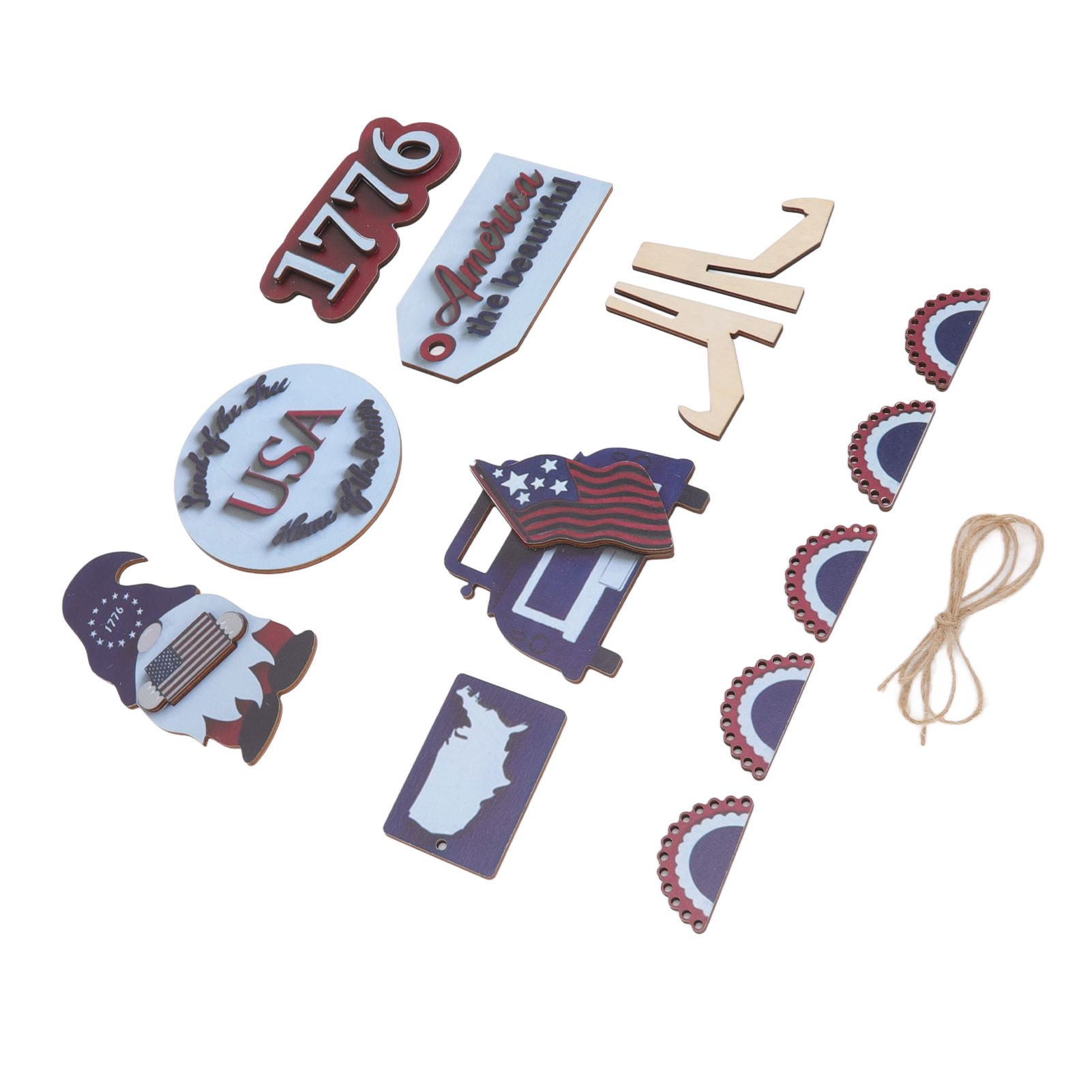 Independence Day Wooden Decoration Beautifully Designed Vibrant Colour Sturdy view 3
