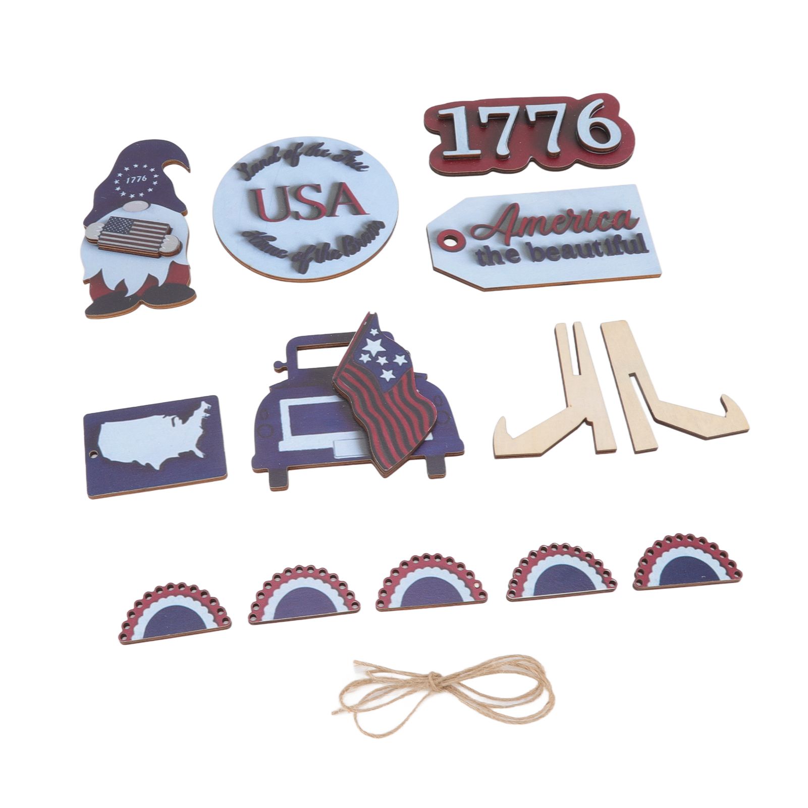 Independence Day Wooden Decoration Beautifully Designed Vibrant Colour Sturdy view 4