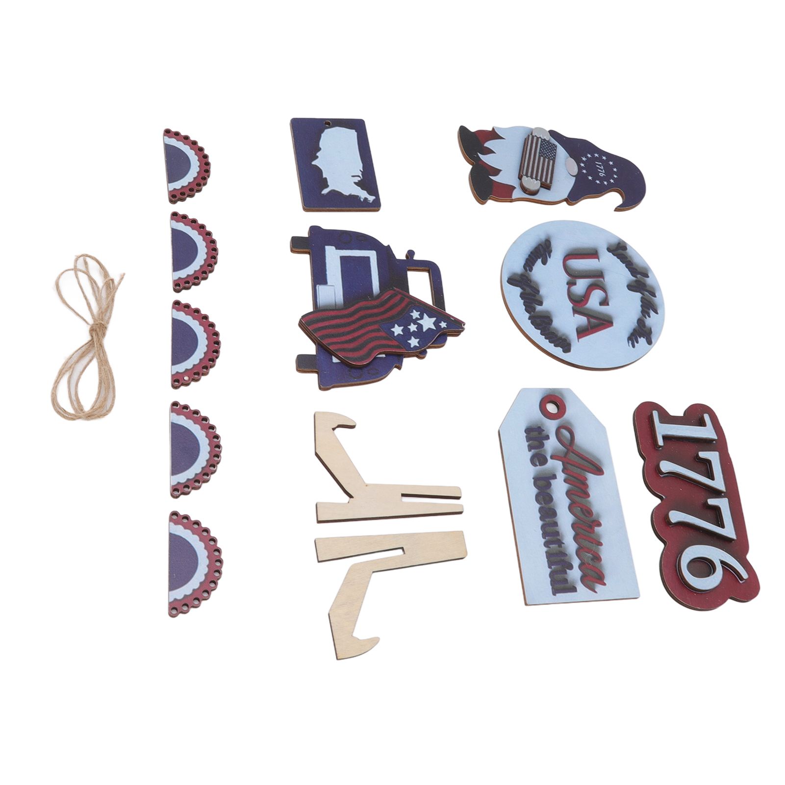 Independence Day Wooden Decoration Beautifully Designed Vibrant Colour Sturdy view 5