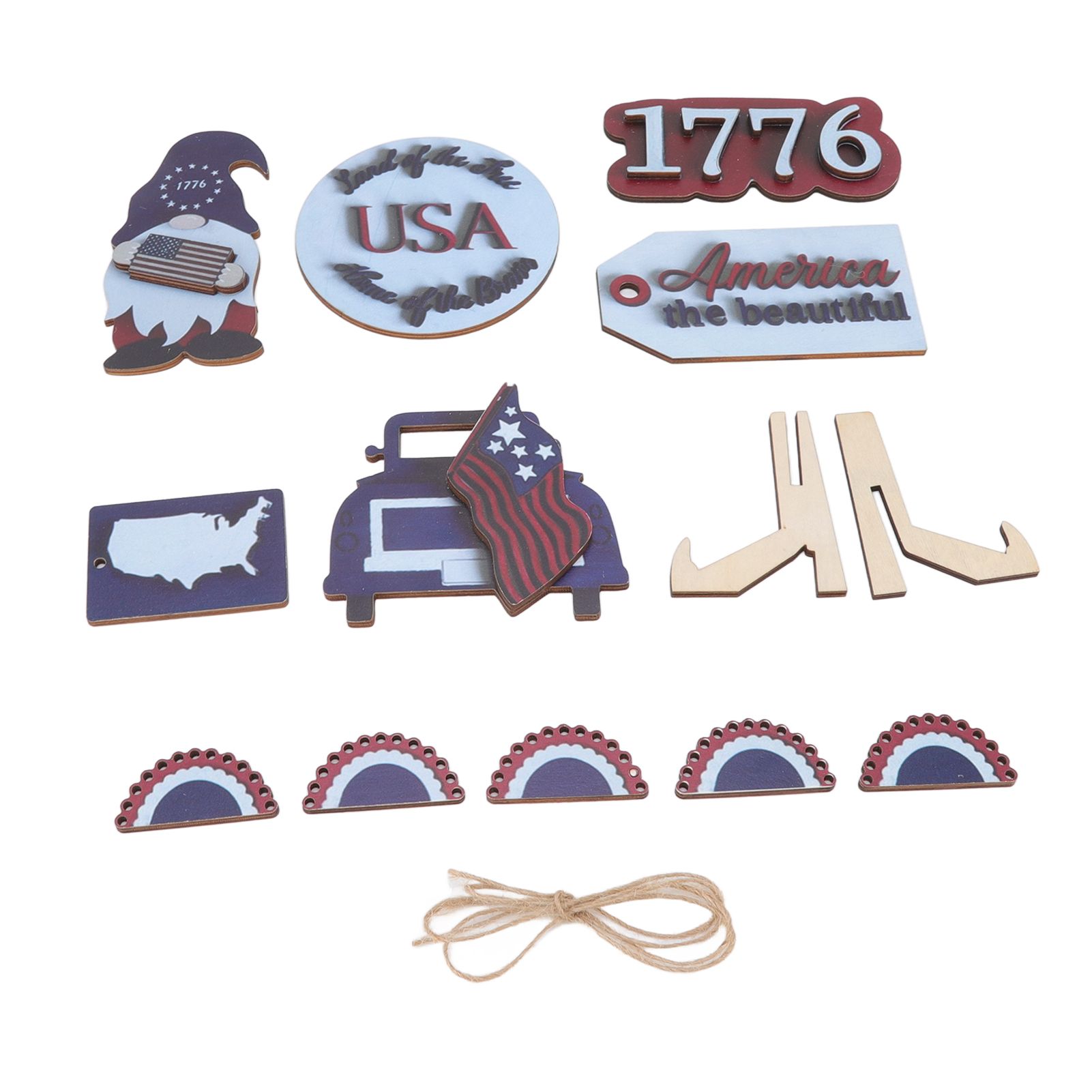 Independence Day Wooden Decoration Beautifully Designed Vibrant Colour Sturdy view 6