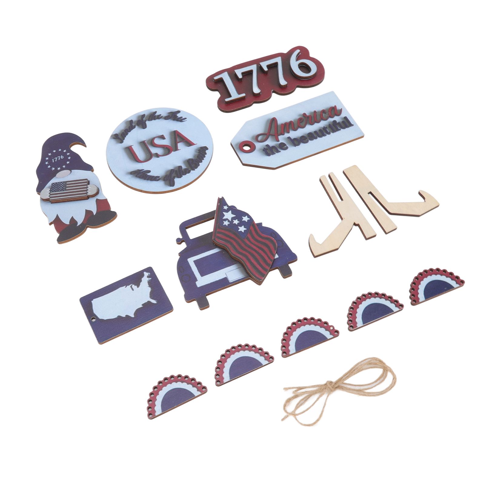 Independence Day Wooden Decoration Beautifully Designed Vibrant Colour Sturdy view 7