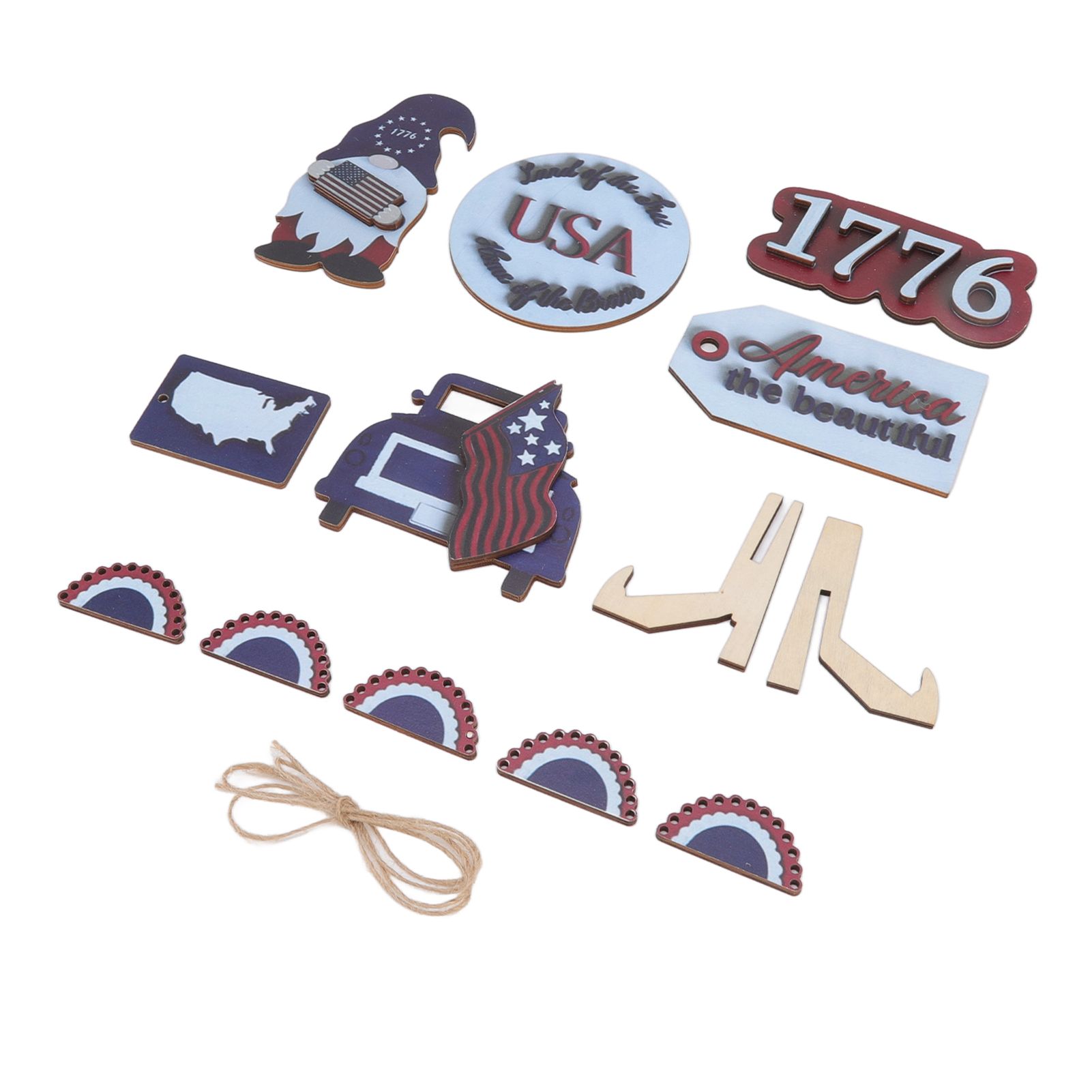 Independence Day Wooden Decoration Beautifully Designed Vibrant Colour Sturdy view 8