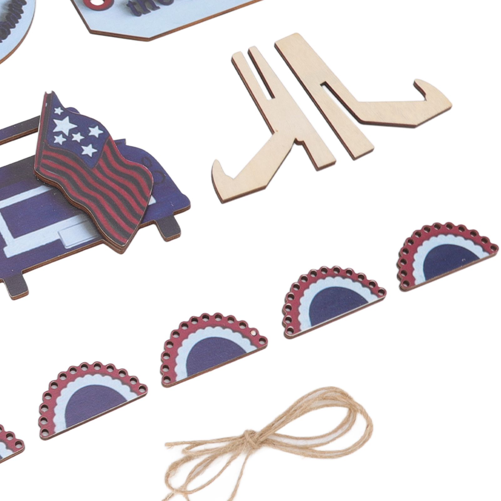 Independence Day Wooden Decoration Beautifully Designed Vibrant Colour Sturdy view 13