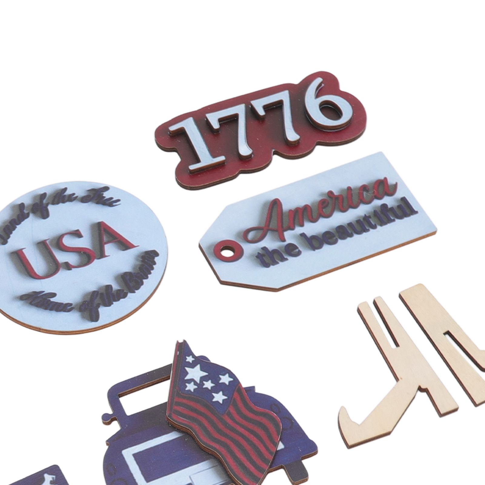 Independence Day Wooden Decoration Beautifully Designed Vibrant Colour Sturdy view 14
