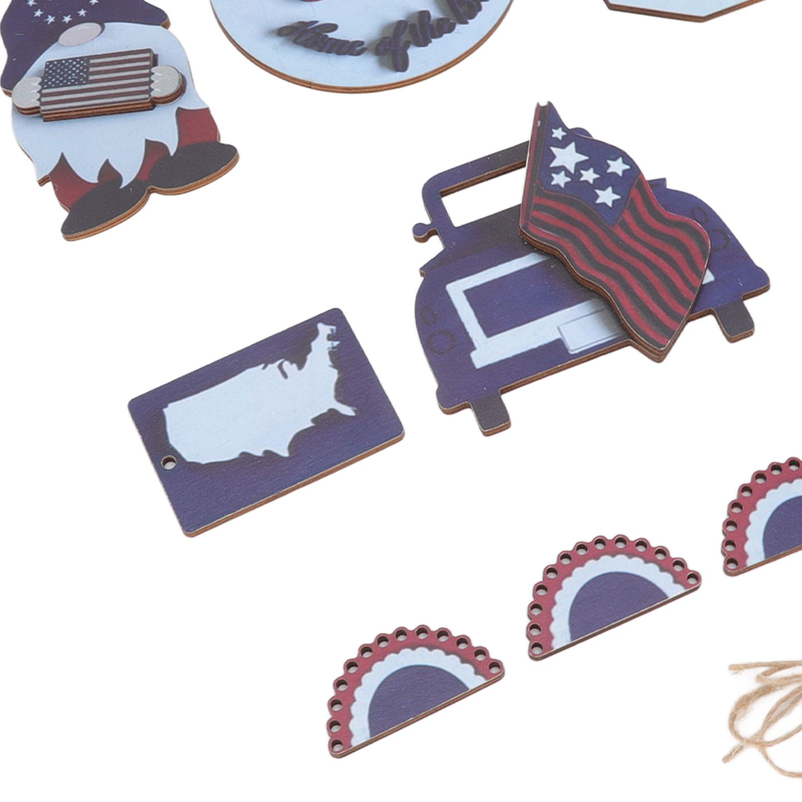 Independence Day Wooden Decoration Beautifully Designed Vibrant Colour Sturdy view 15