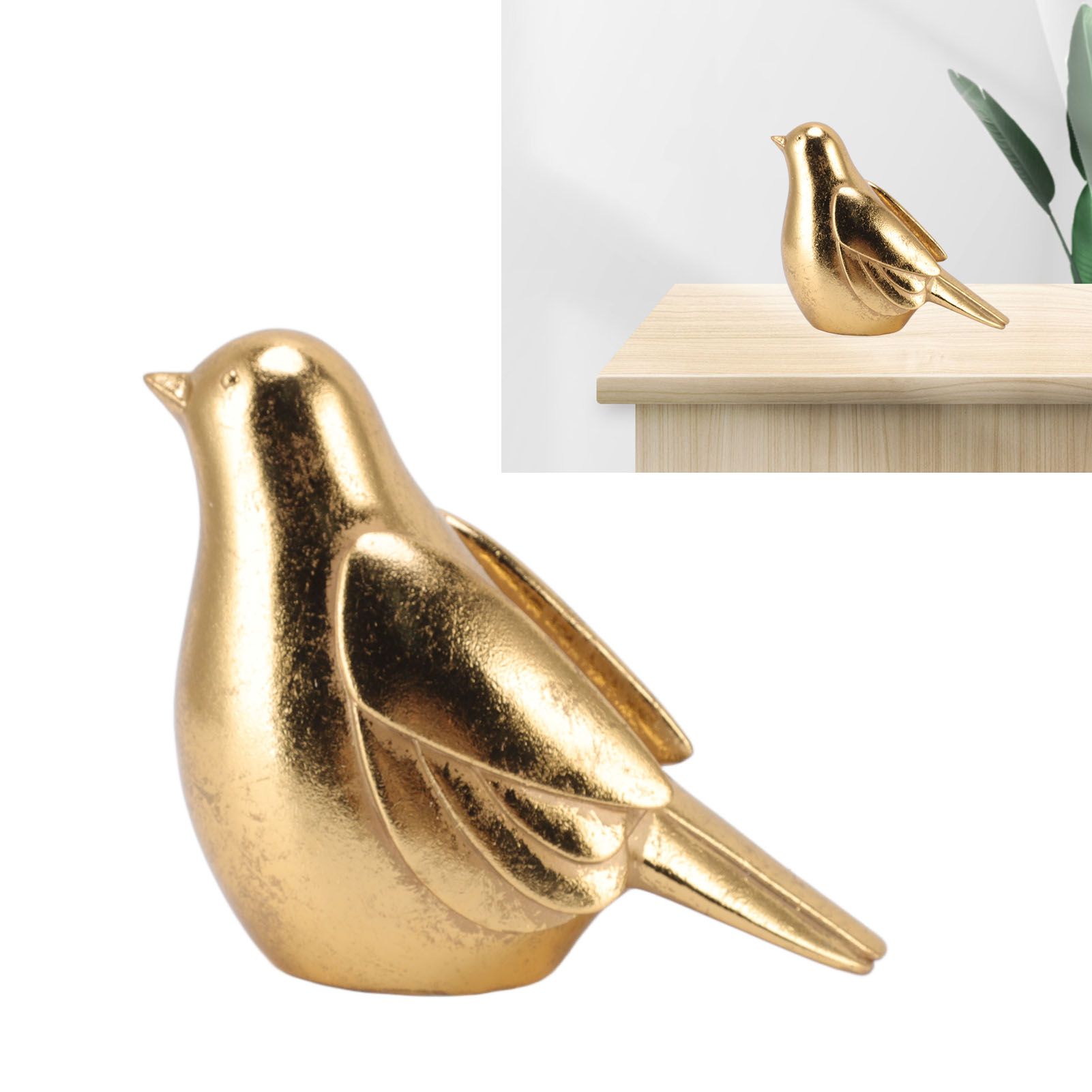 Gold Bird Statues Home Decorative Resin Bird Statue Modern Style Ornaments for view 11