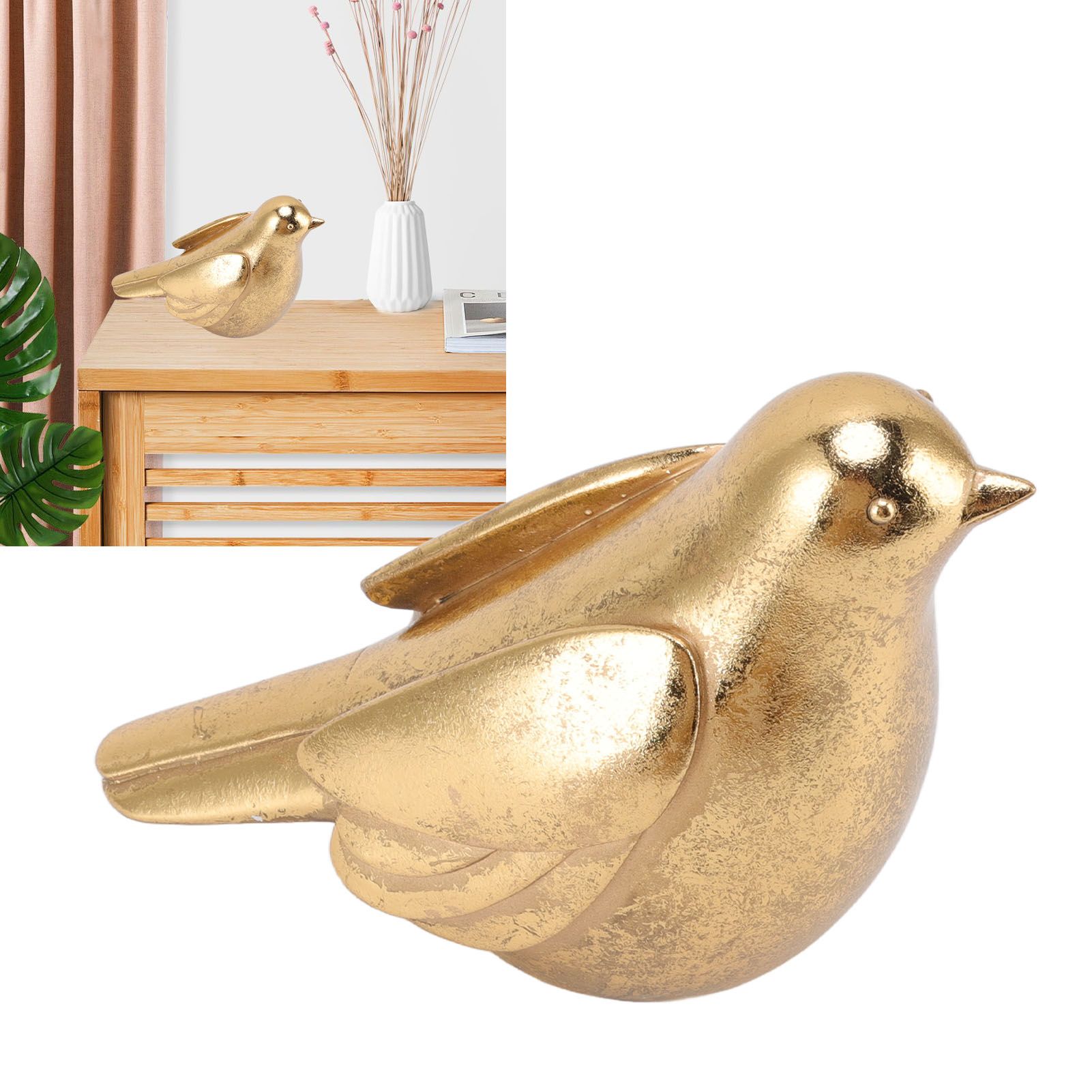 Gold Bird Statues Home Decorative Resin Bird Statue Modern Style Ornaments for view 12