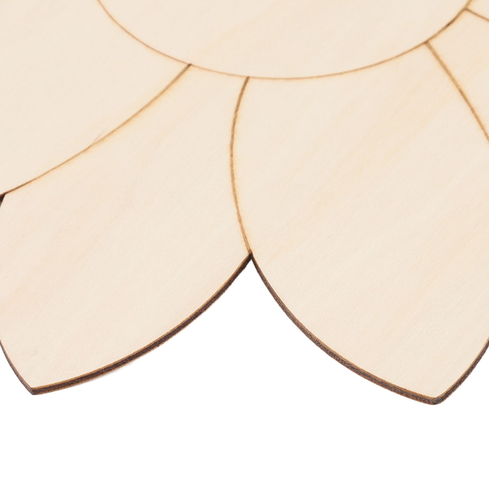 2pcs Wooden Flower Cutouts DIY Lotus Shape Unfinished Wooden Cutouts Home view 14