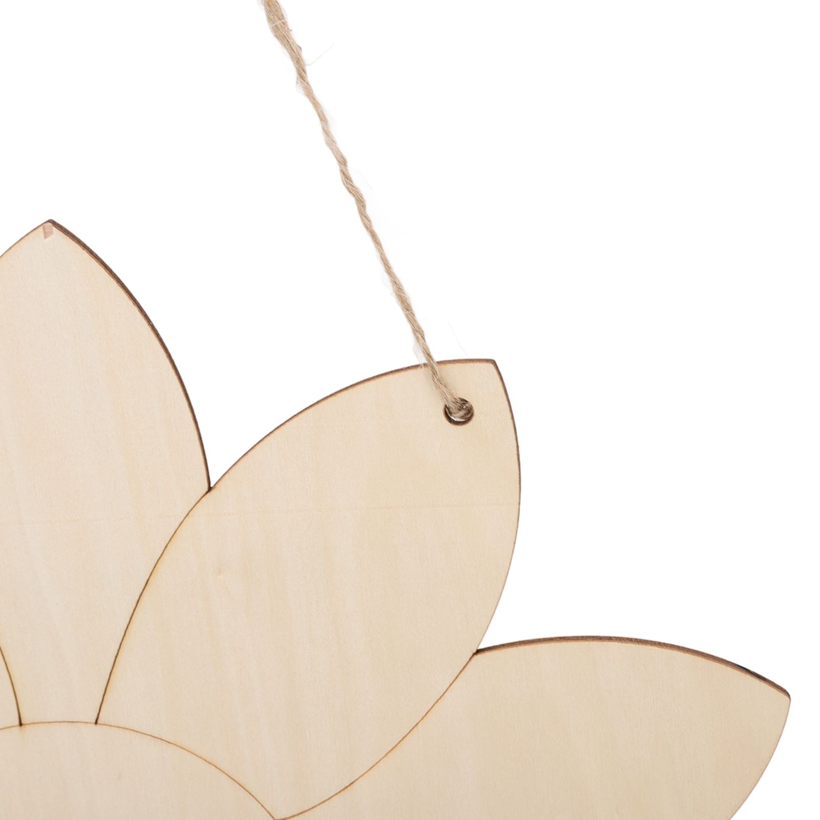 2pcs Wooden Flower Cutouts DIY Lotus Shape Unfinished Wooden Cutouts Home view 15