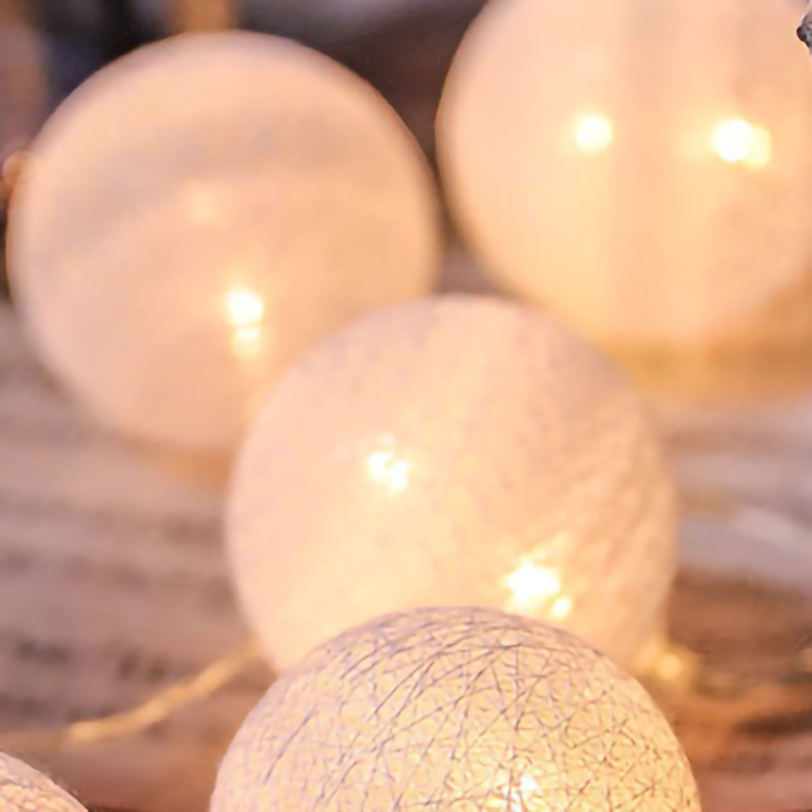 Coloured Lights LED Plastic Ball Christmas New Year Flashing String Light for view 4