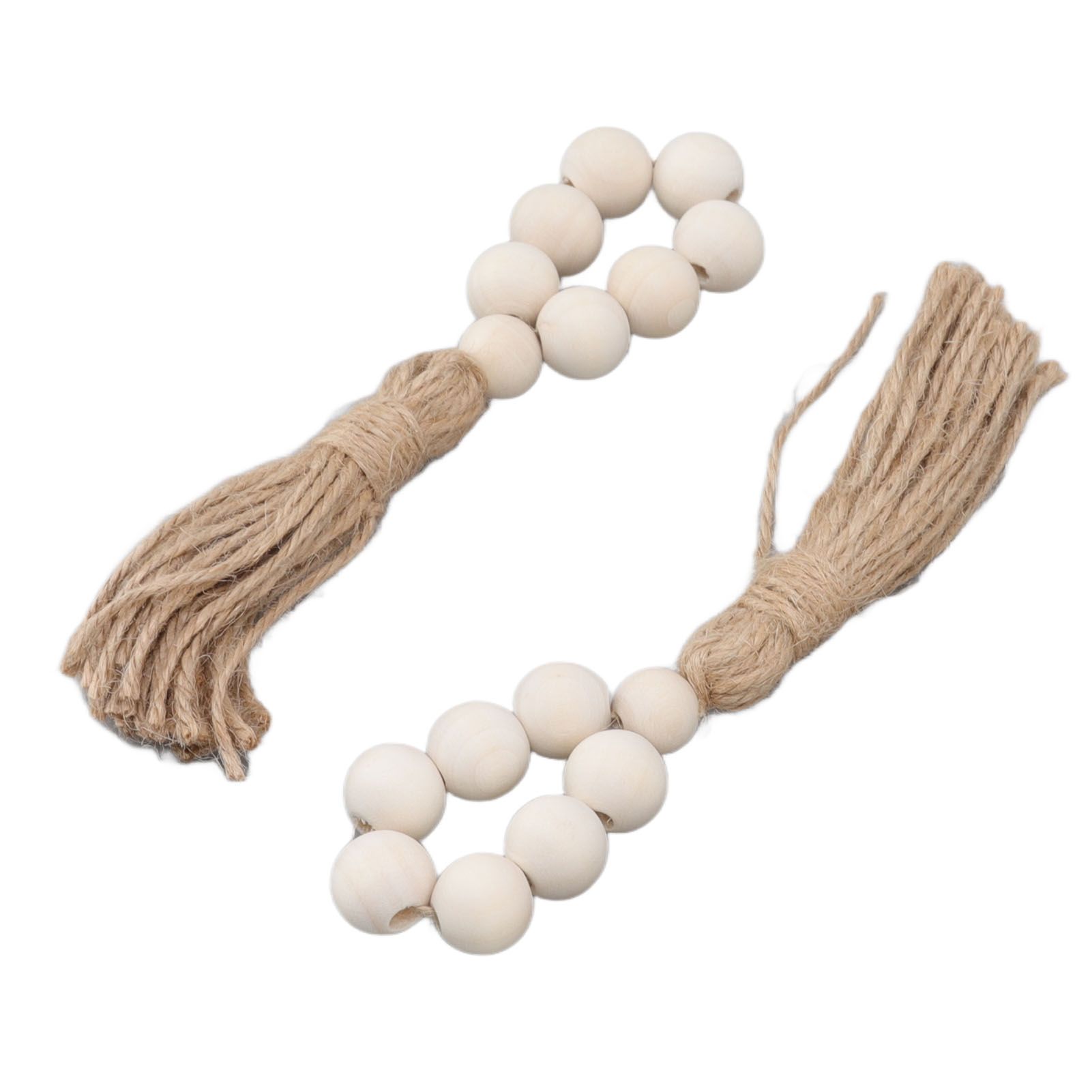 Napkin Ring Decorative Elegant Wood Beads Table Napkin Holder with Tassels for view 15
