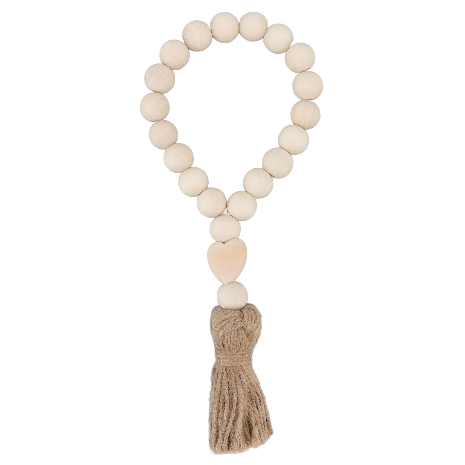 Farmhouse Beads Natural Hand Made DIY Multipurpose Wood Beads Garland with