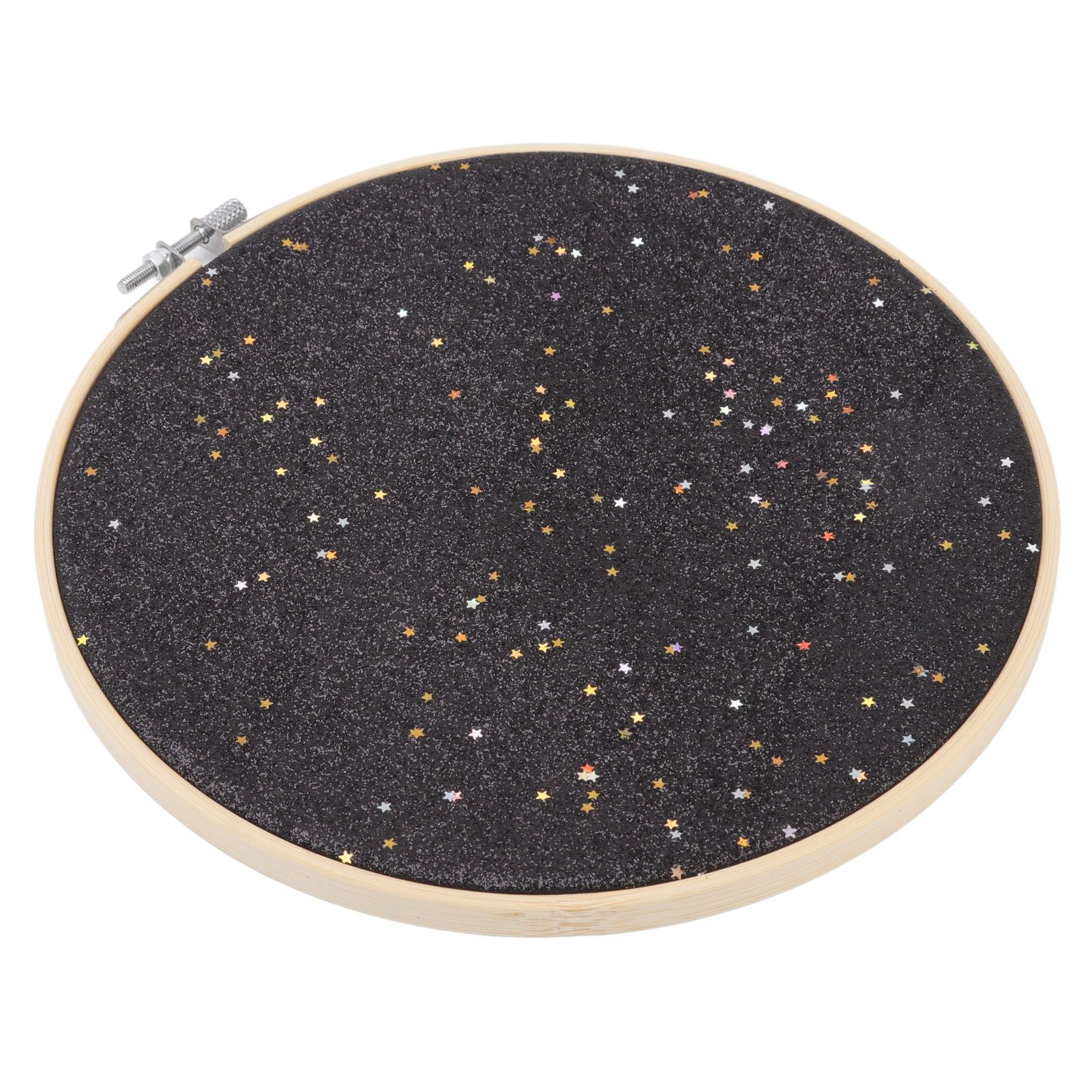 Brooch Display Black Bamboo Faux Leather 22cm Diameter Space Saving Decorative view 2