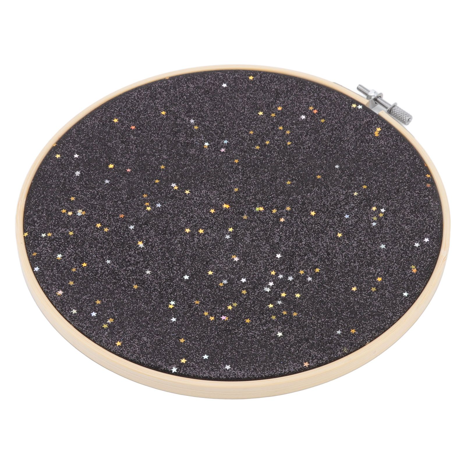 Brooch Display Black Bamboo Faux Leather 22cm Diameter Space Saving Decorative view 4