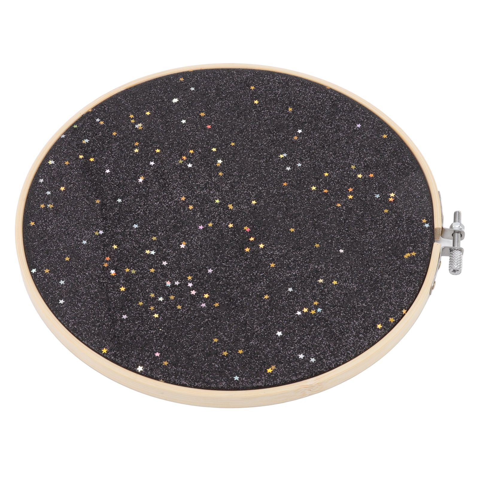 Brooch Display Black Bamboo Faux Leather 22cm Diameter Space Saving Decorative view 5