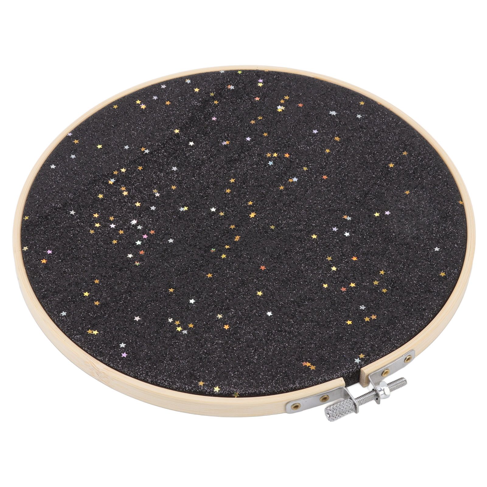 Brooch Display Black Bamboo Faux Leather 22cm Diameter Space Saving Decorative view 6