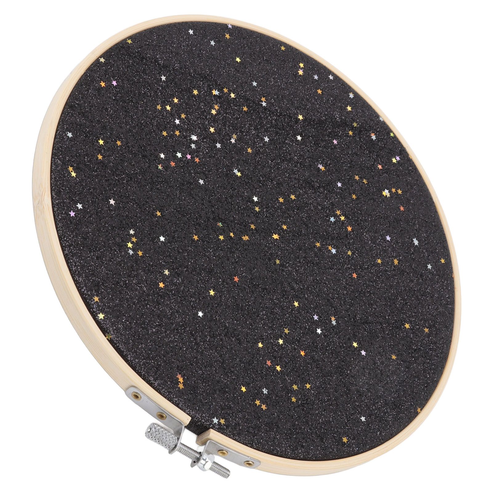 Brooch Display Black Bamboo Faux Leather 22cm Diameter Space Saving Decorative view 10