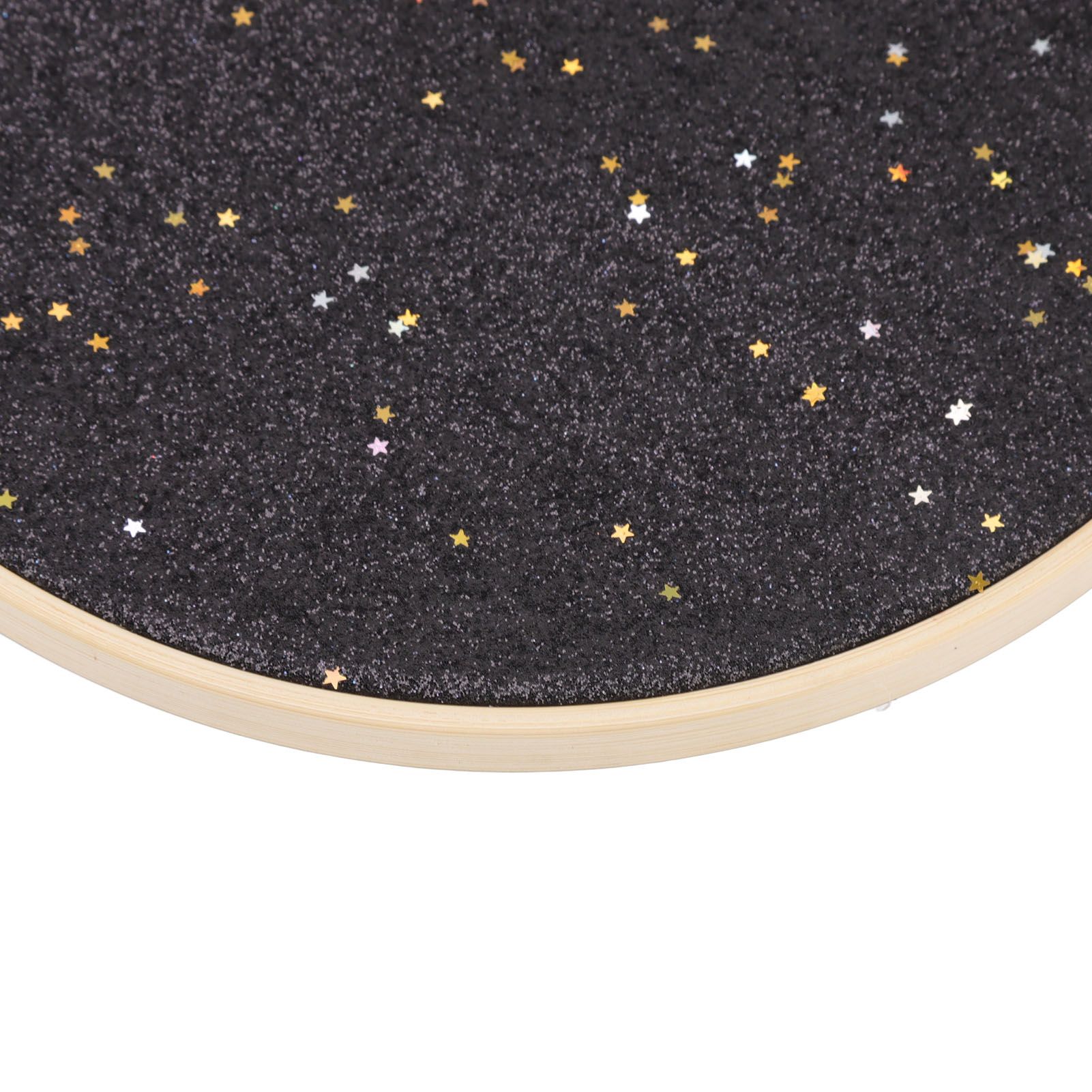 Brooch Display Black Bamboo Faux Leather 22cm Diameter Space Saving Decorative view 14