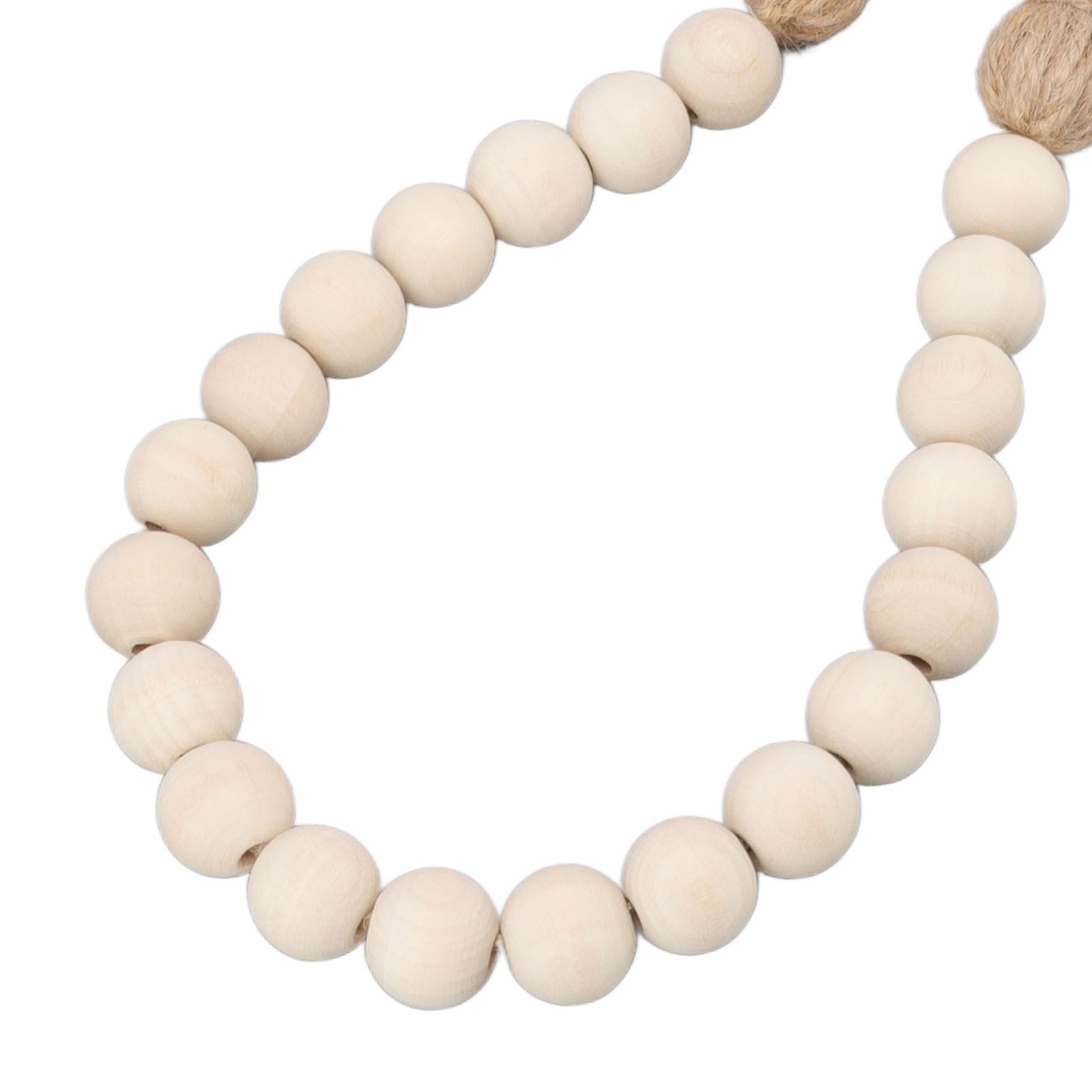 Natural Wood Bead Garland Hand Made Wall Hanging Bead Decoration with Tassels view 15