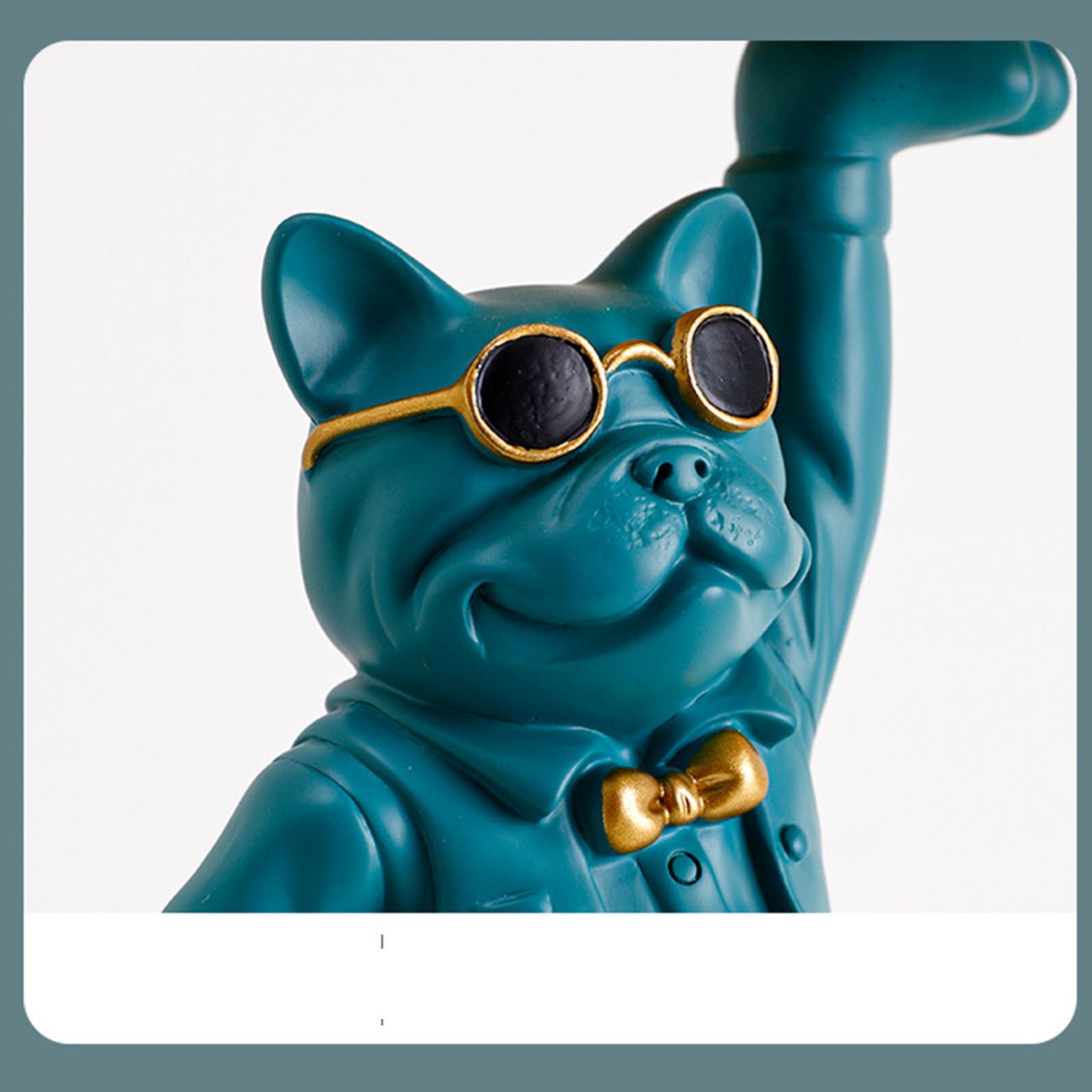 Bulldog Desk Storage Tray Statue Beautiful Handcrafted Resin Bulldog Storage view 5