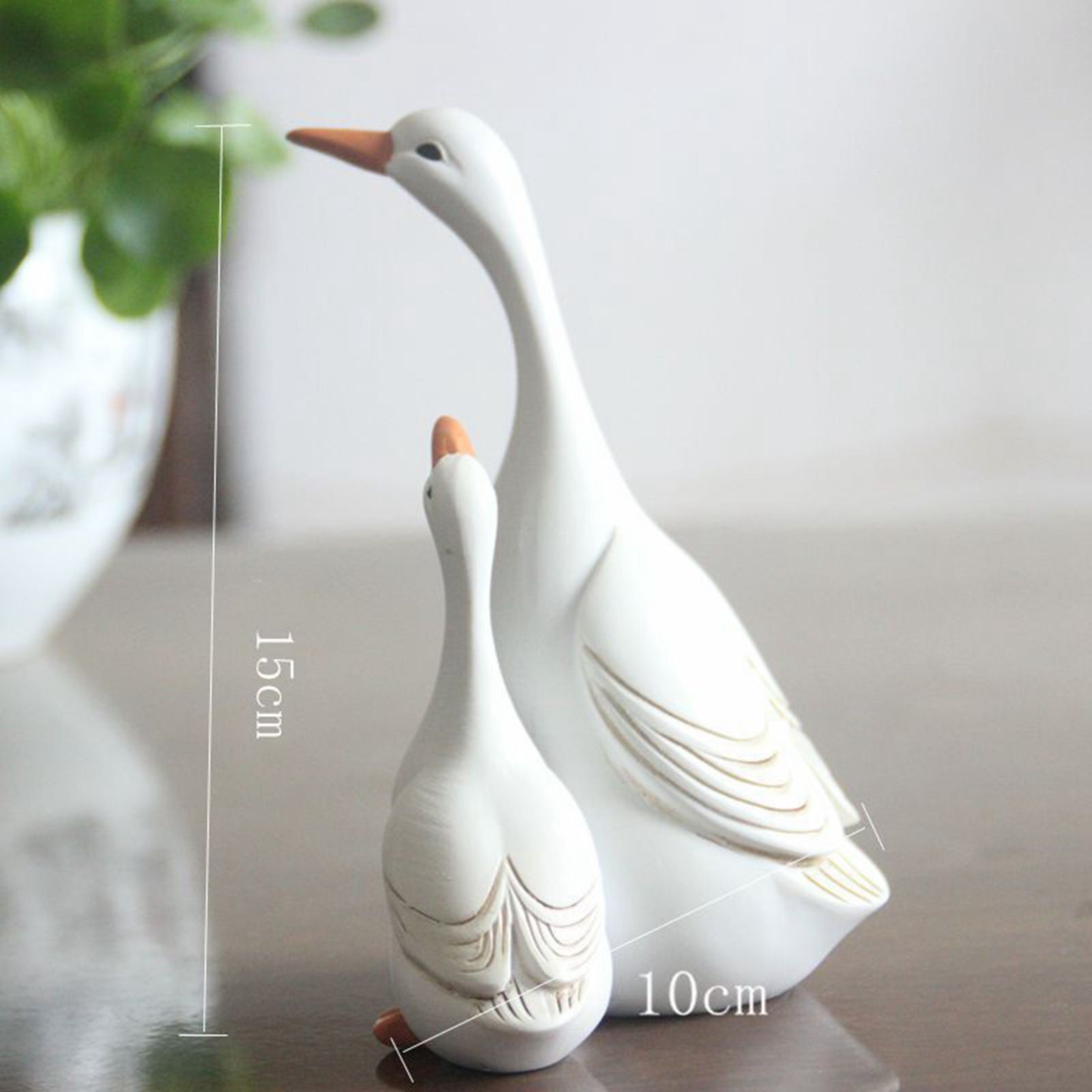 Simulation Duck Toy Synthetic Resin Mother and Baby Duck Model for Household view 2