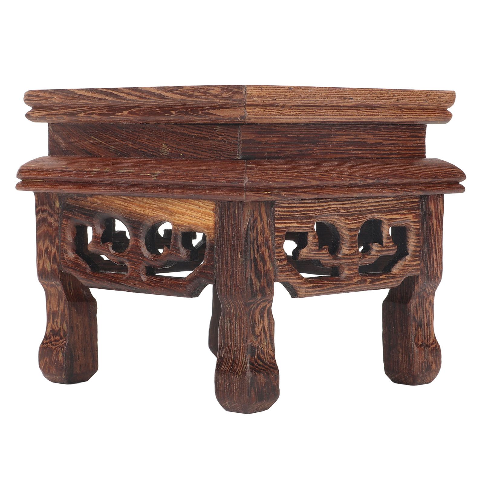 Wooden Display Stand Squared Stable Retro Style Durable Wood Widely Used view 2