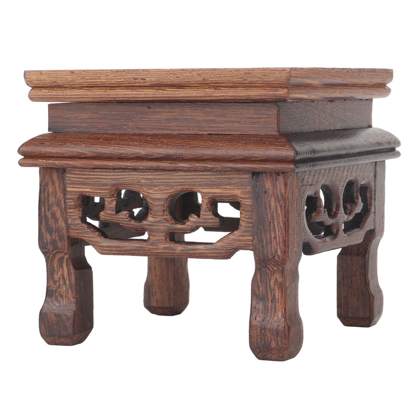 Wooden Display Stand Squared Stable Retro Style Durable Wood Widely Used view 3