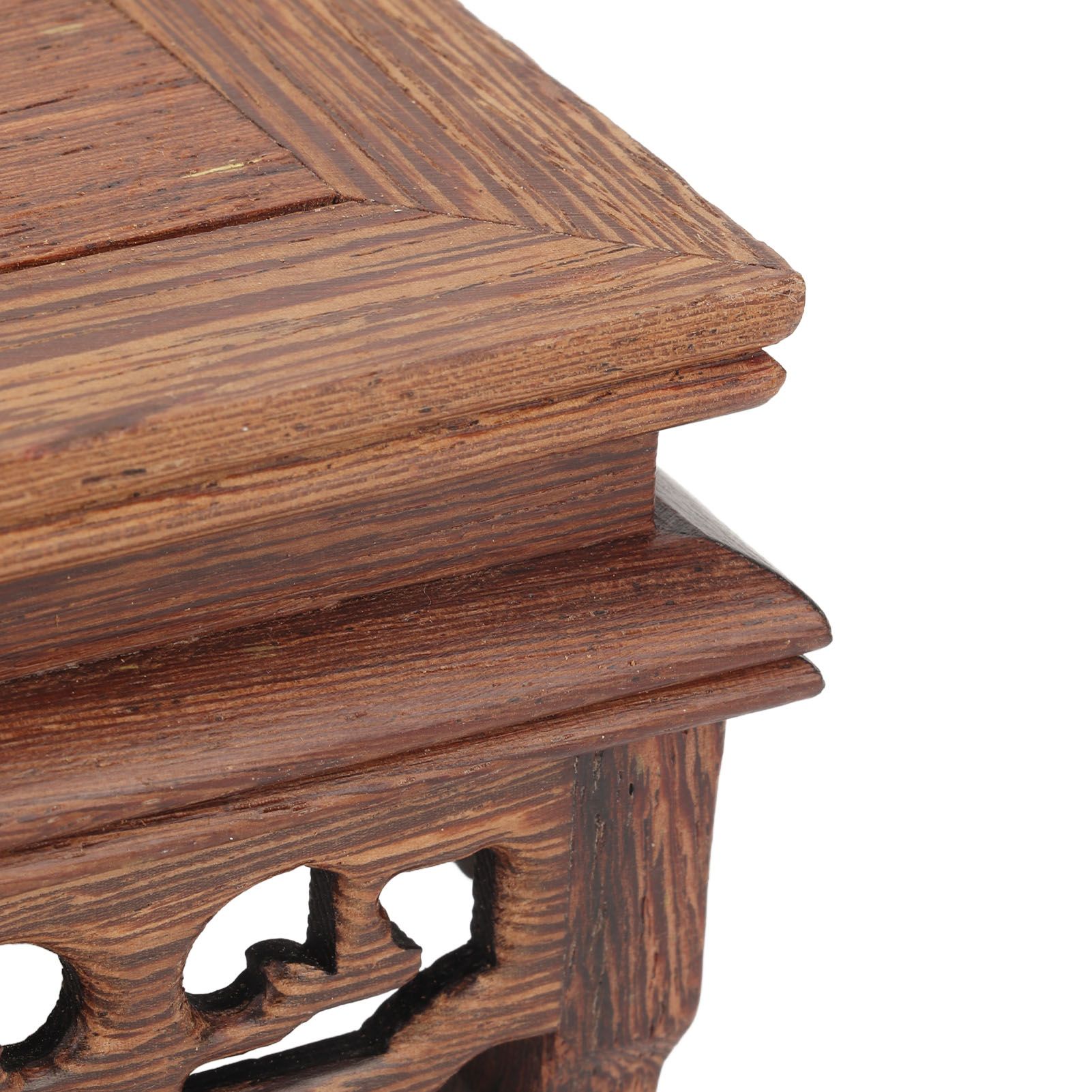 Wooden Display Stand Squared Stable Retro Style Durable Wood Widely Used view 14