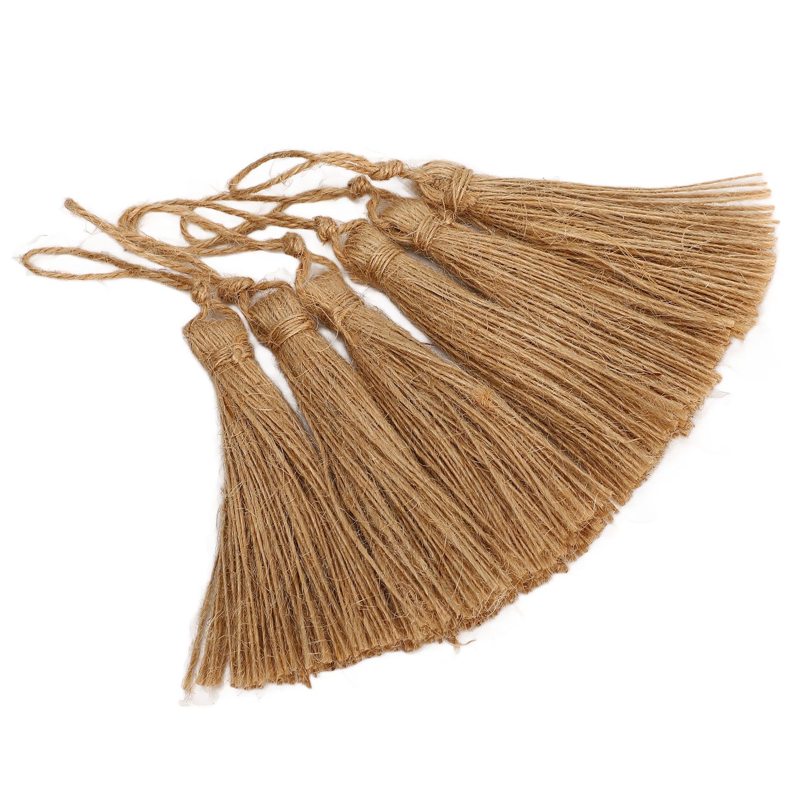 6Pcs Natural Jute Tassels Simple Rustic Style Natural Jute Widely Used view 4