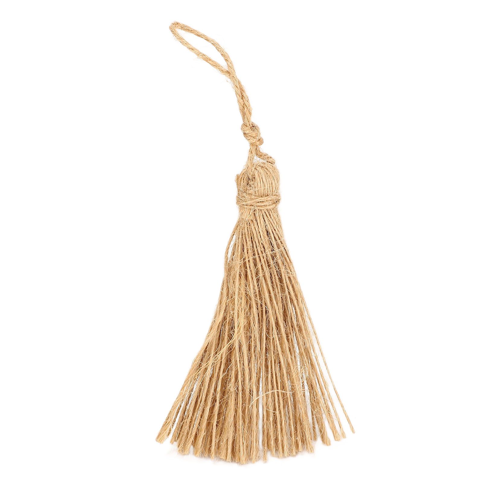 6Pcs Natural Jute Tassels Simple Rustic Style Natural Jute Widely Used view 14