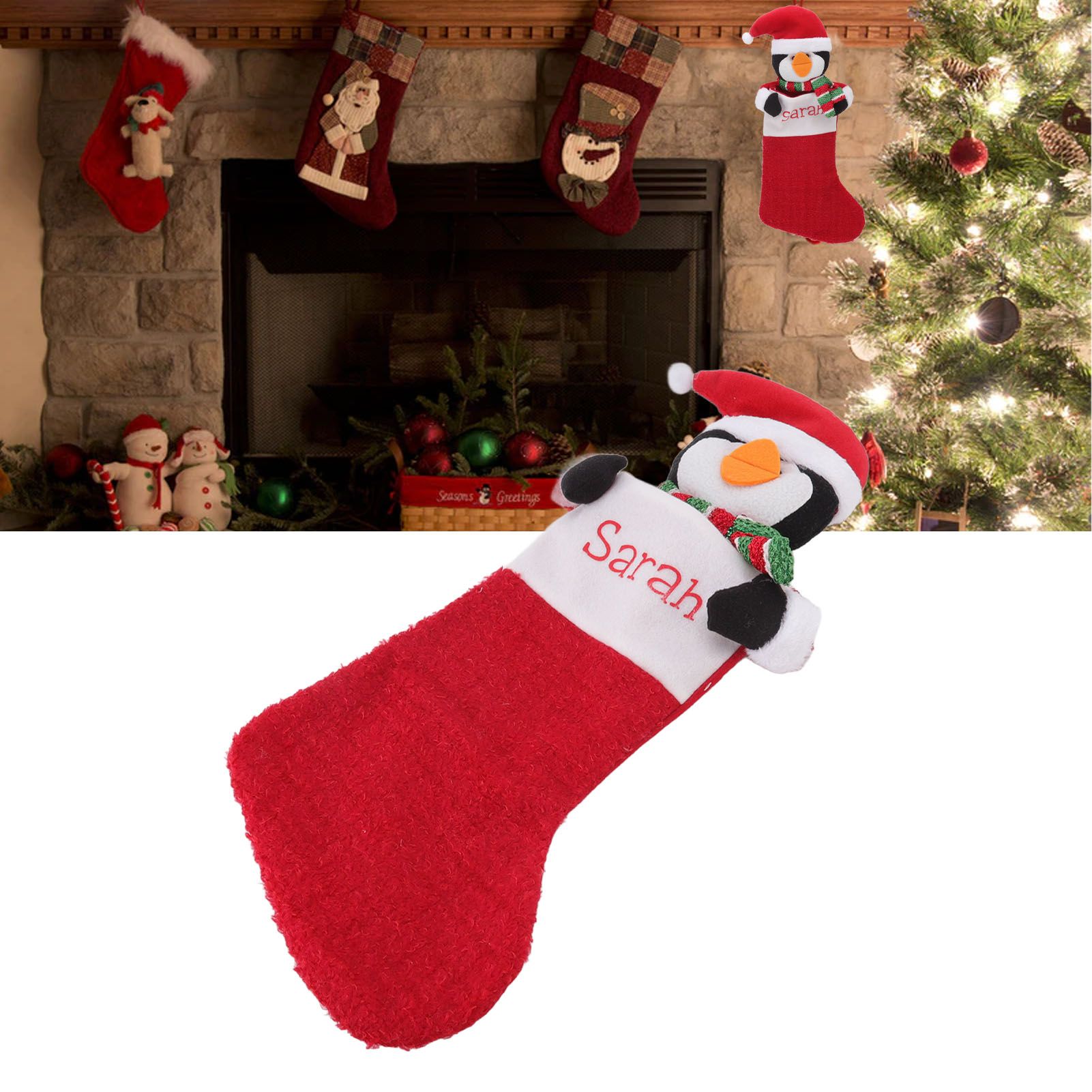 Christmas Stocking Gift Bag Xmas Tree Bedside Hanging Pendant Holiday Ornament view 11