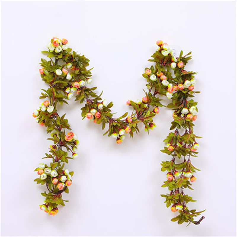 Artificial Roses Foliage Garland Hanging Guide Plastic Flower Vine Suspended view 5