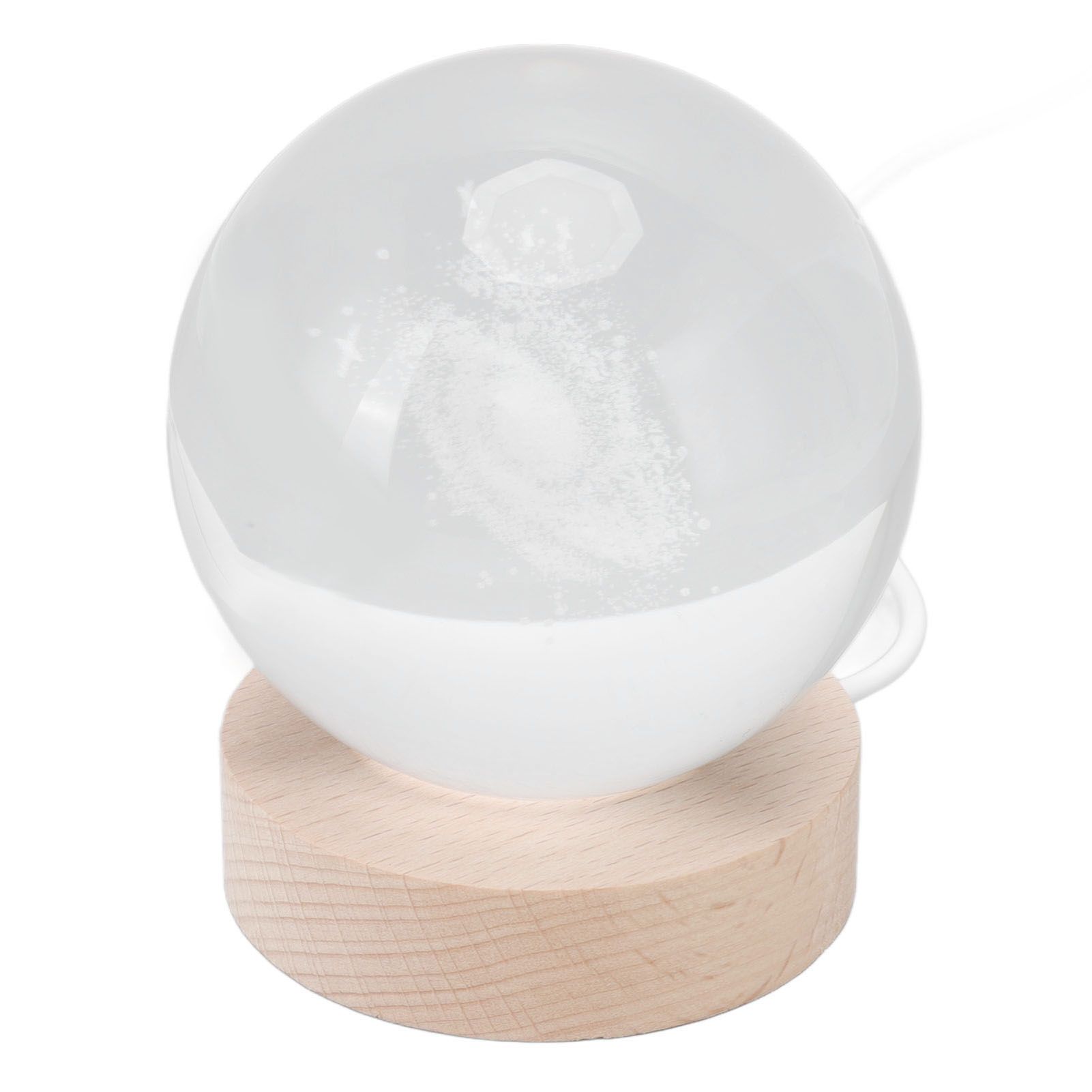 Crystal Ball Night Light Wired Button Switch Round 3D Decorative Crystal Ball view 2