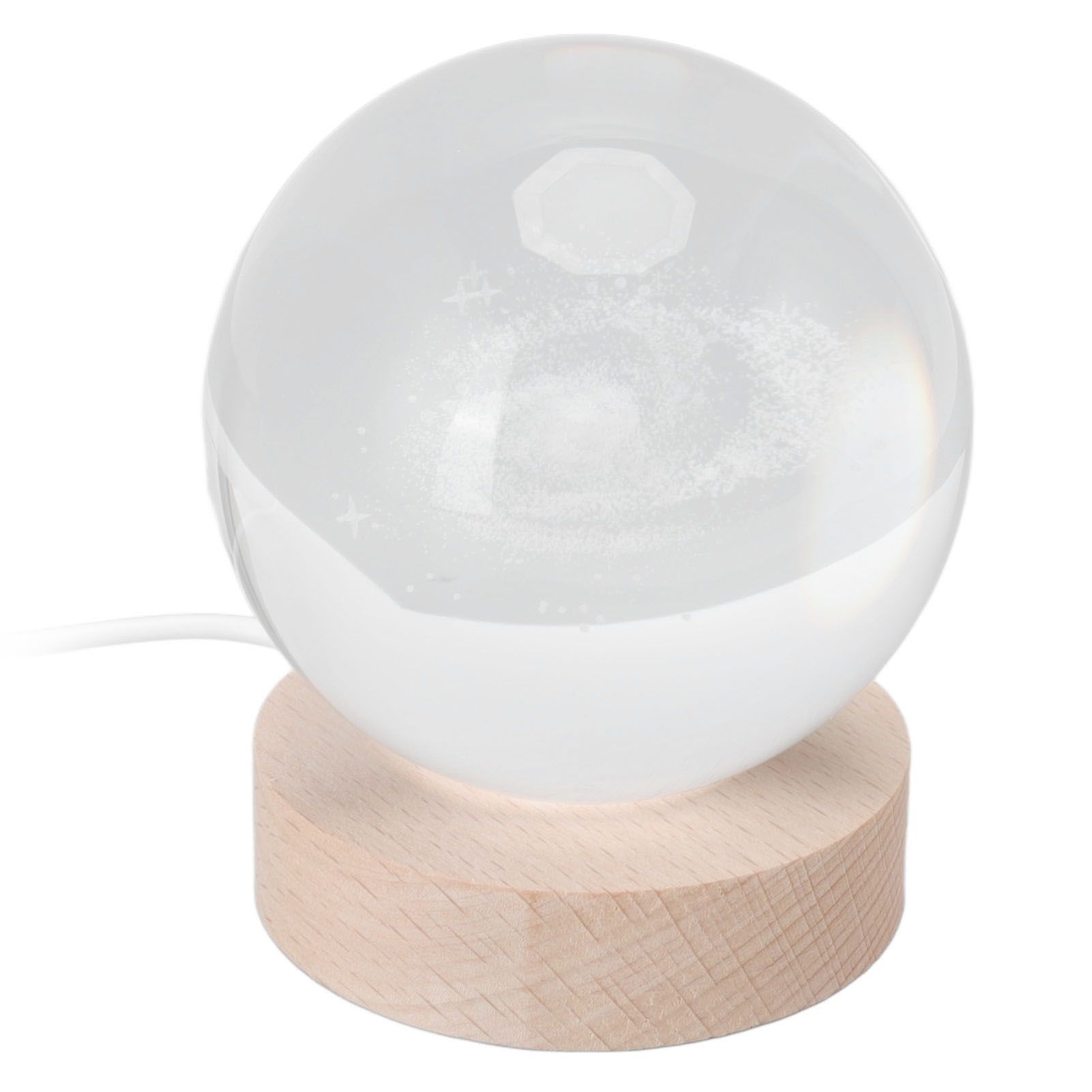 Crystal Ball Night Light Wired Button Switch Round 3D Decorative Crystal Ball view 4