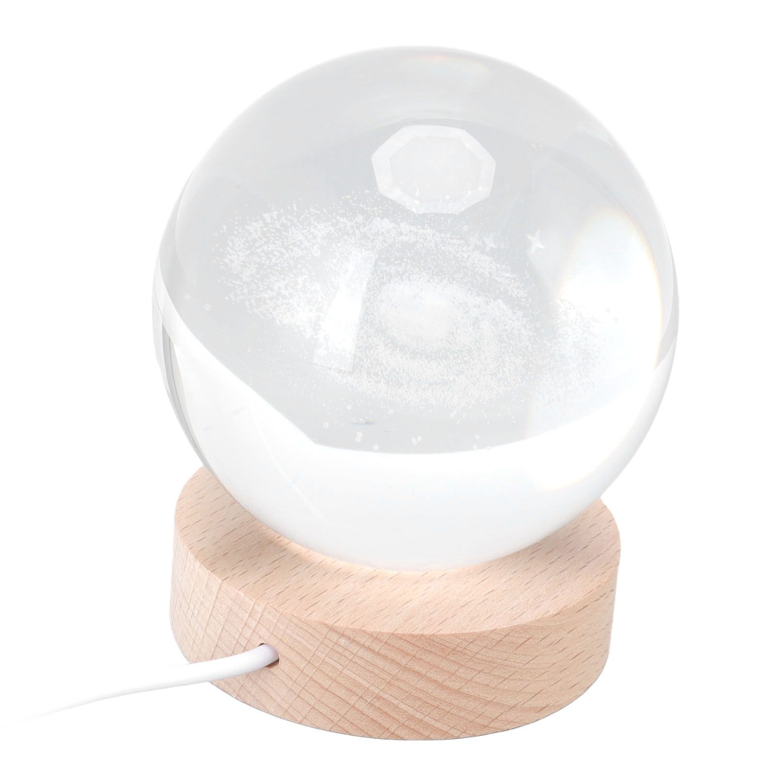Crystal Ball Night Light Wired Button Switch Round 3D Decorative Crystal Ball view 6
